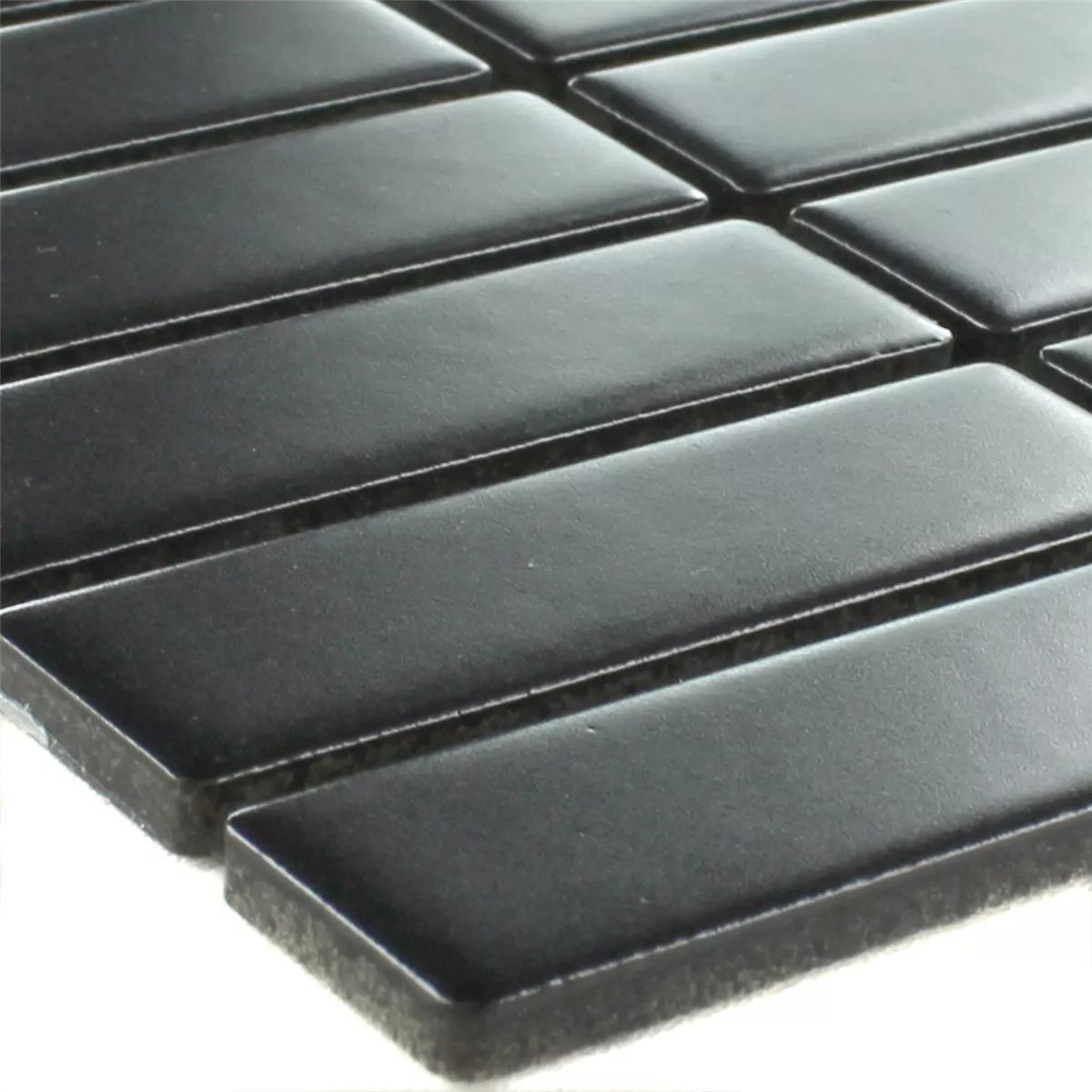 Mozaïektegel Keramiek Zwart Brick Mat Mozaïektegel Keramiek Zwart Brick Mat