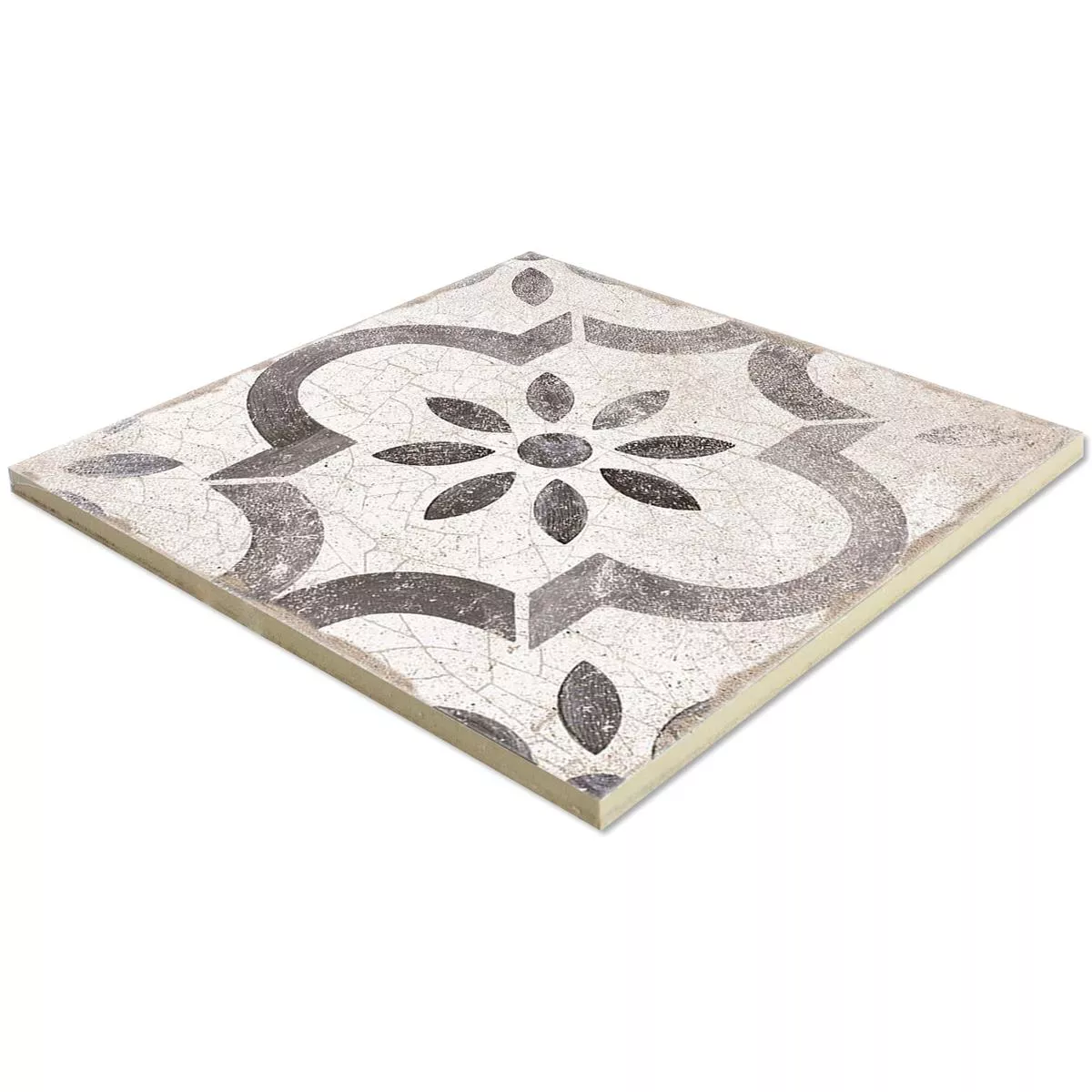 Porselein steengoed Tegels Allora Decor Grijs 22,5 x 22,5cm