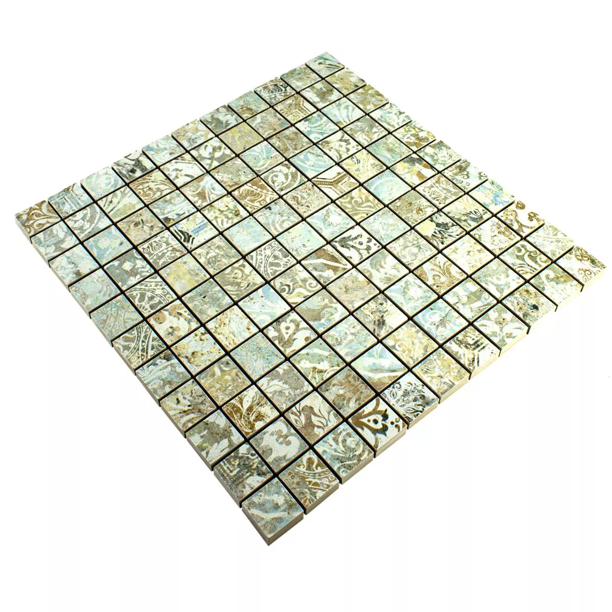 Céramique Mosaïque Carrelage Bellona Effet Coloré 25x25mm