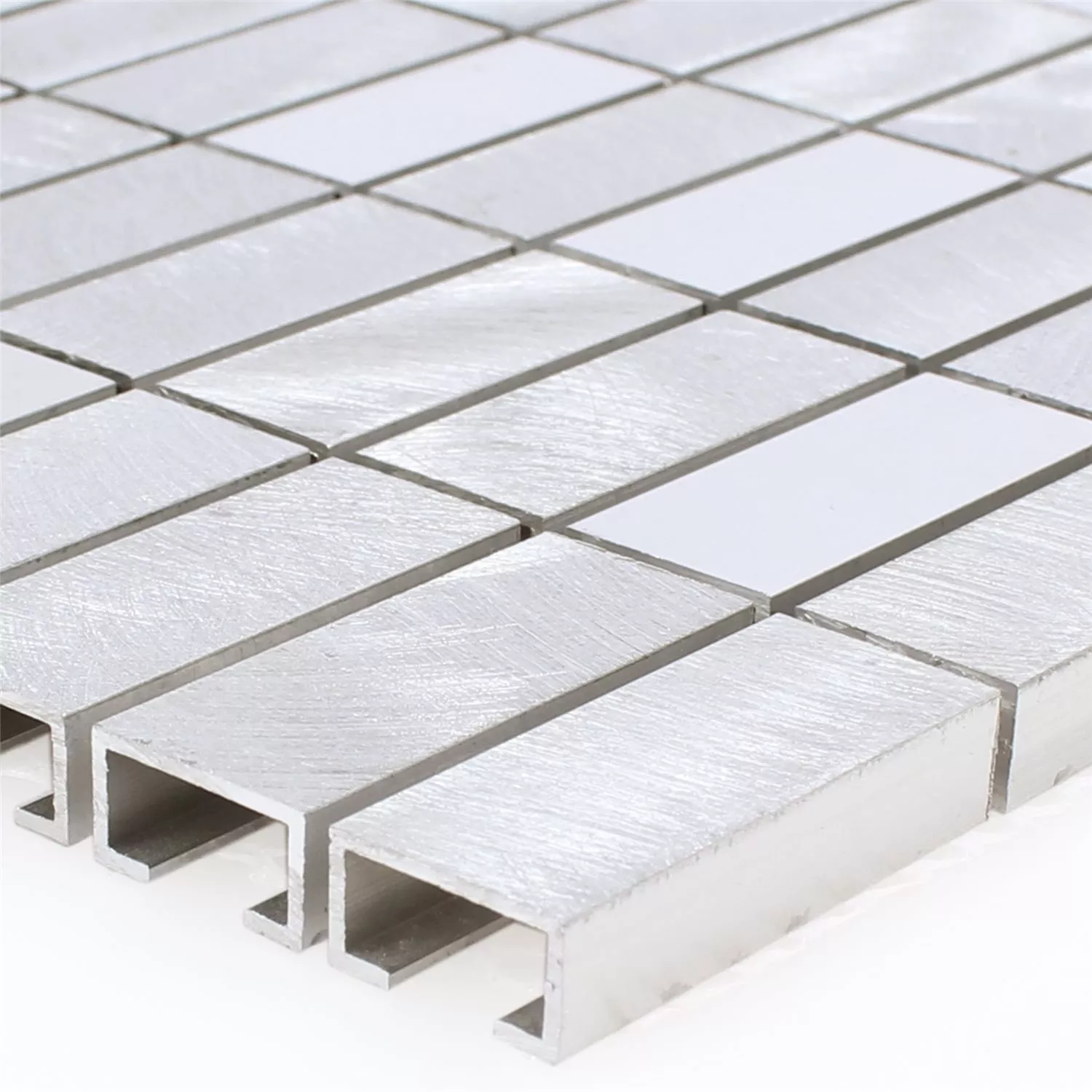 Mozaïektegel Aluminium Arriba Zilver