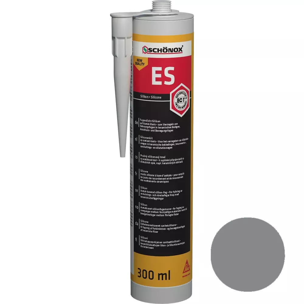 Mastic silicone pour joints Schönox ES Platinum Grey (300 ml) Mastic silicone pour joints Schönox ES Platinum Grey (300 ml)