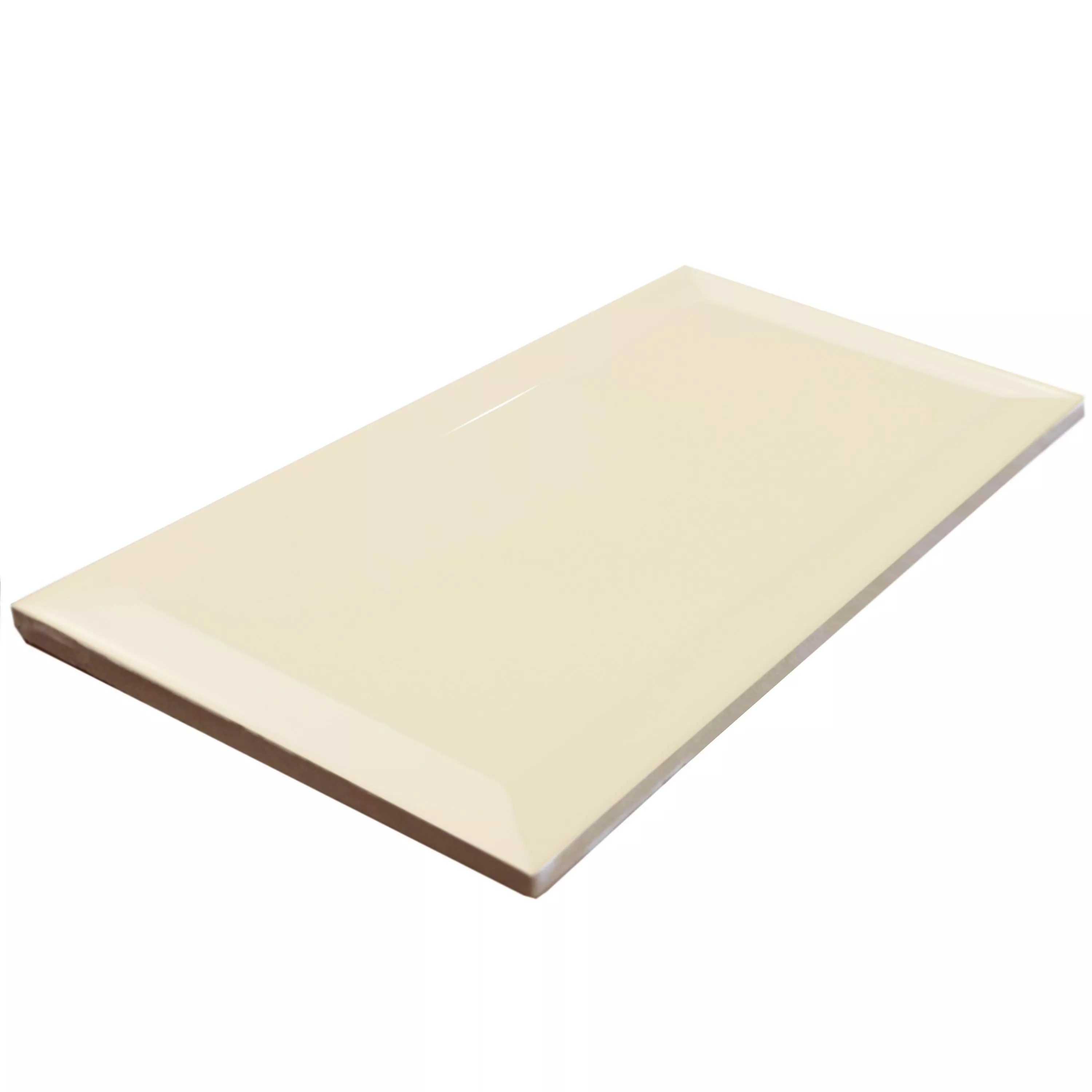 Sample Metro Wandtegels Brasilia Met Facet 7,5x15x0,7cm Crema