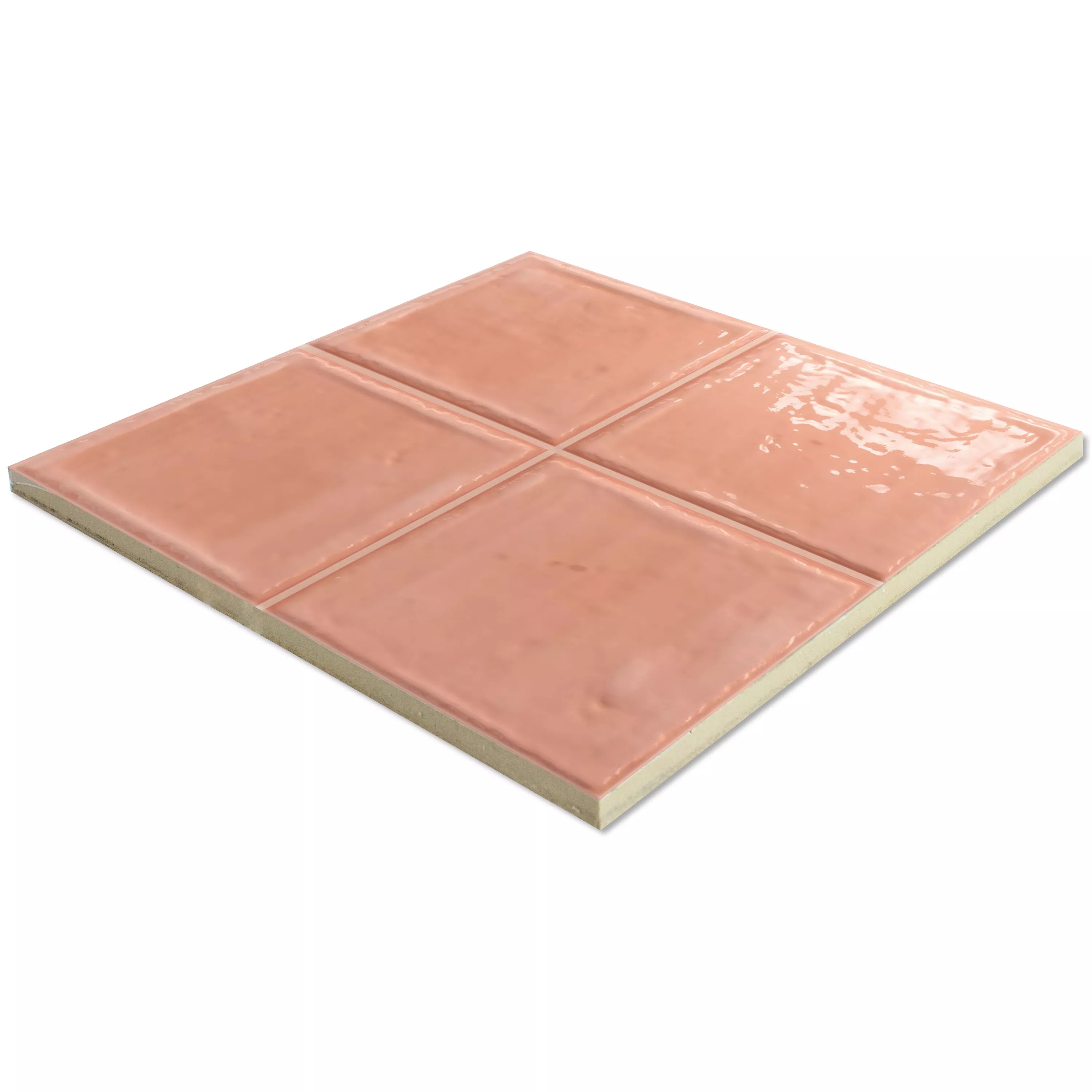 Wandtegels Verbania Glanzend Gegolfd Rosa 20x20cm