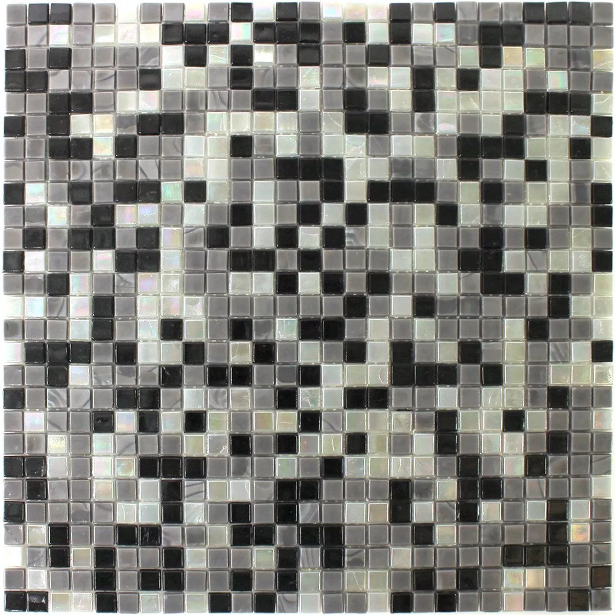 Mosaïque Verre Noir Gris