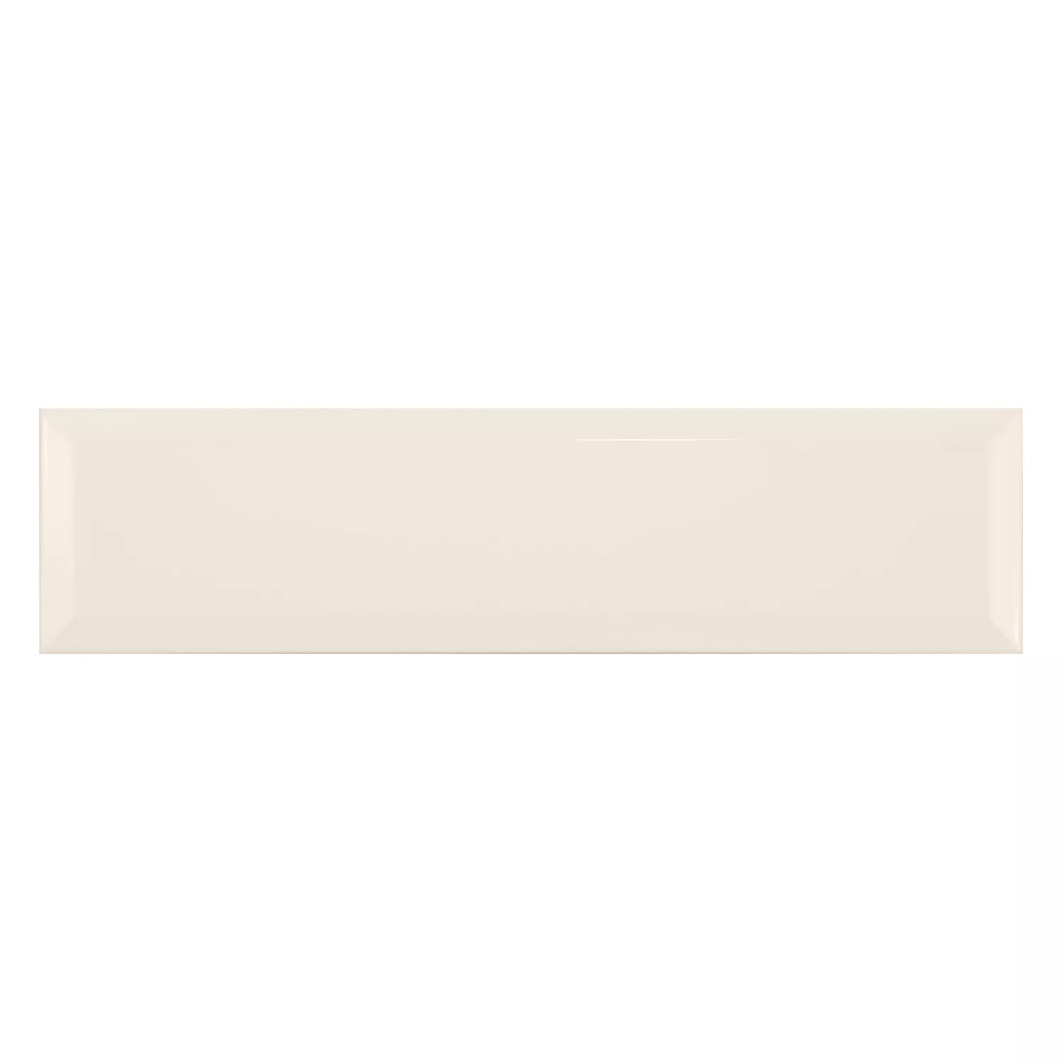 Metro tegel Beige Glanzend 7,5x30 cm Met Facet Freiberg Marfil