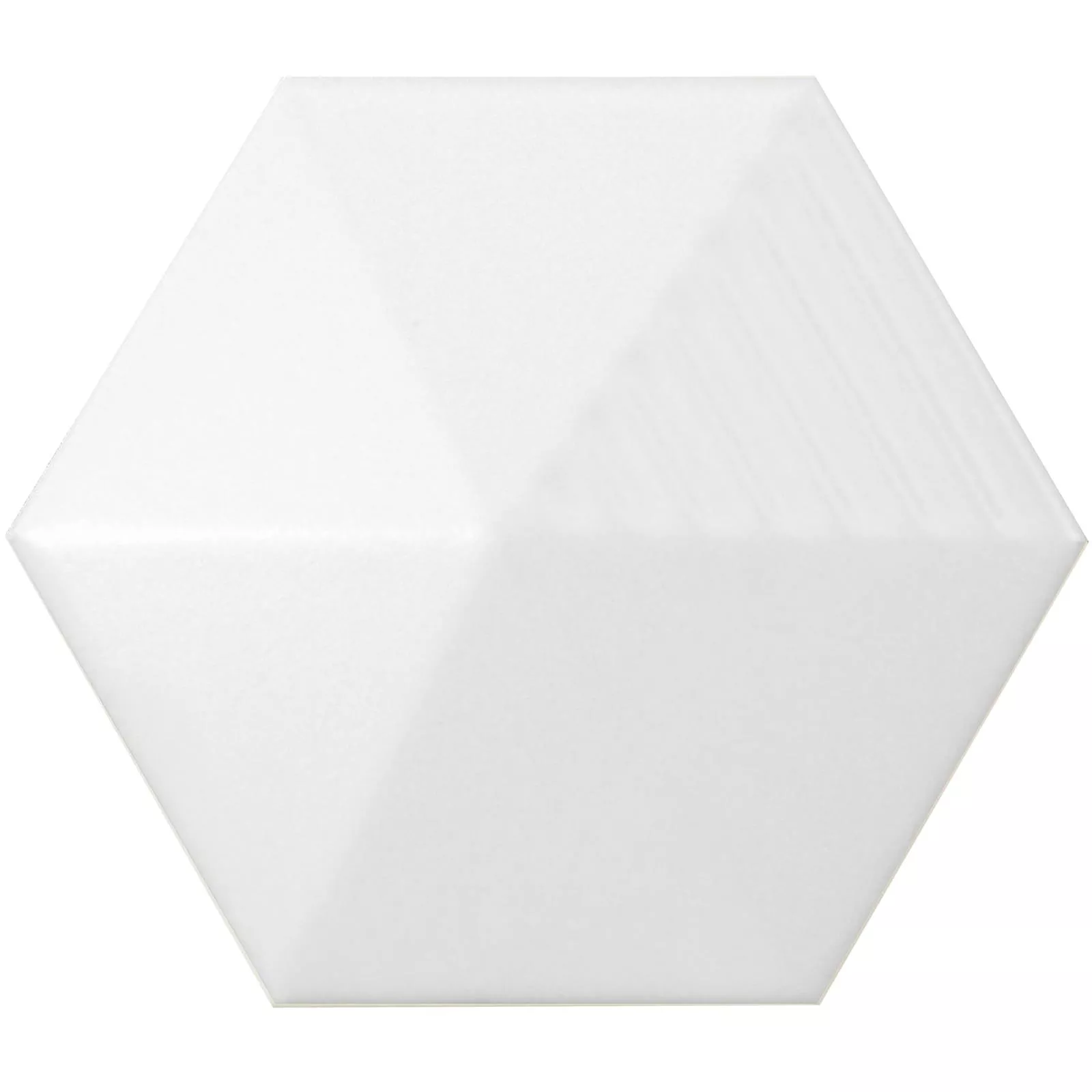 Échantillon Carrelage Mural Rockford 3D Hexagone 12,4x10,7cm Blanc Mat
