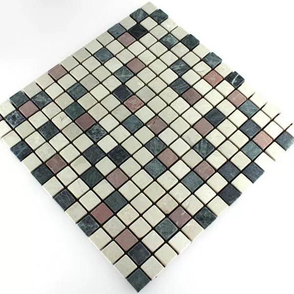 Mosaïque Pierre Naturelle Marbré Coloré Mix 20x20x7mm