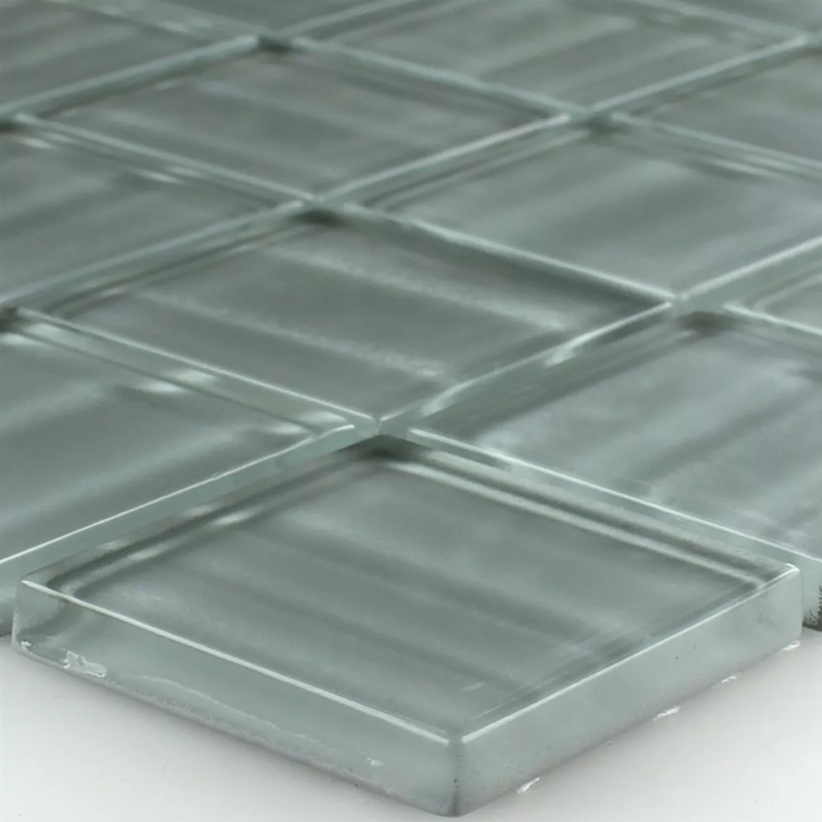 Échantillon Mosaïque Verre Columbia Gris Rayé