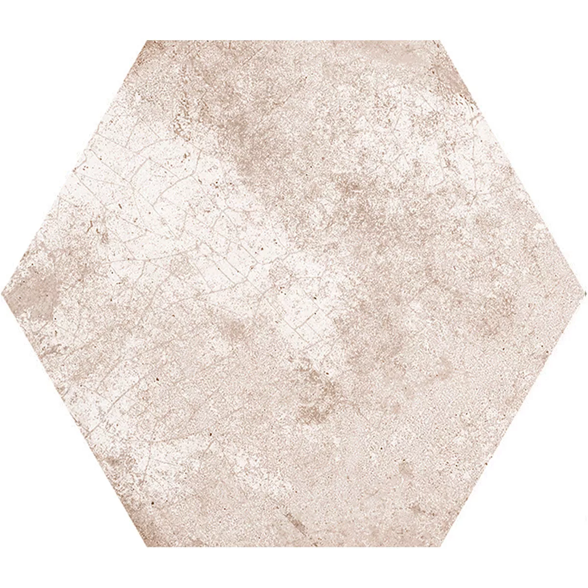 Grès Cérame Pleine Masse Carrelage Honiara Hexagone Carreau De Base Taupe 22,5x25,9cm