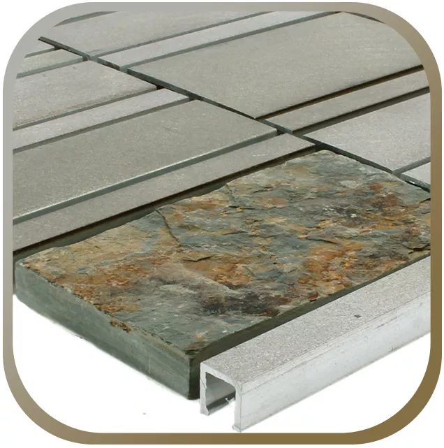 Natuursteen Metaal Mozaïek Natuursteen Metaal Mozaïek