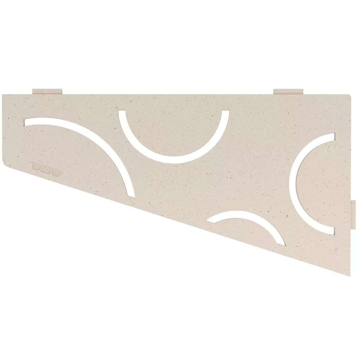 Wandplank doucheplank Schlüter vierkant 15,4x29,5cm curve ivoor