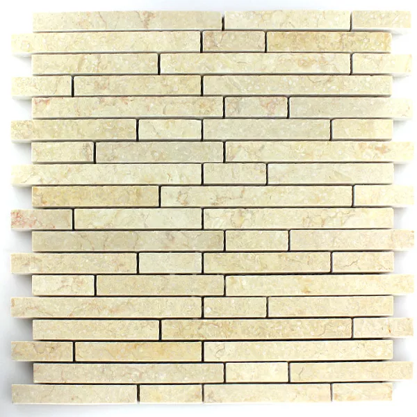 Mosaïque Pierre Naturelle Marbré Beige Clair Poli