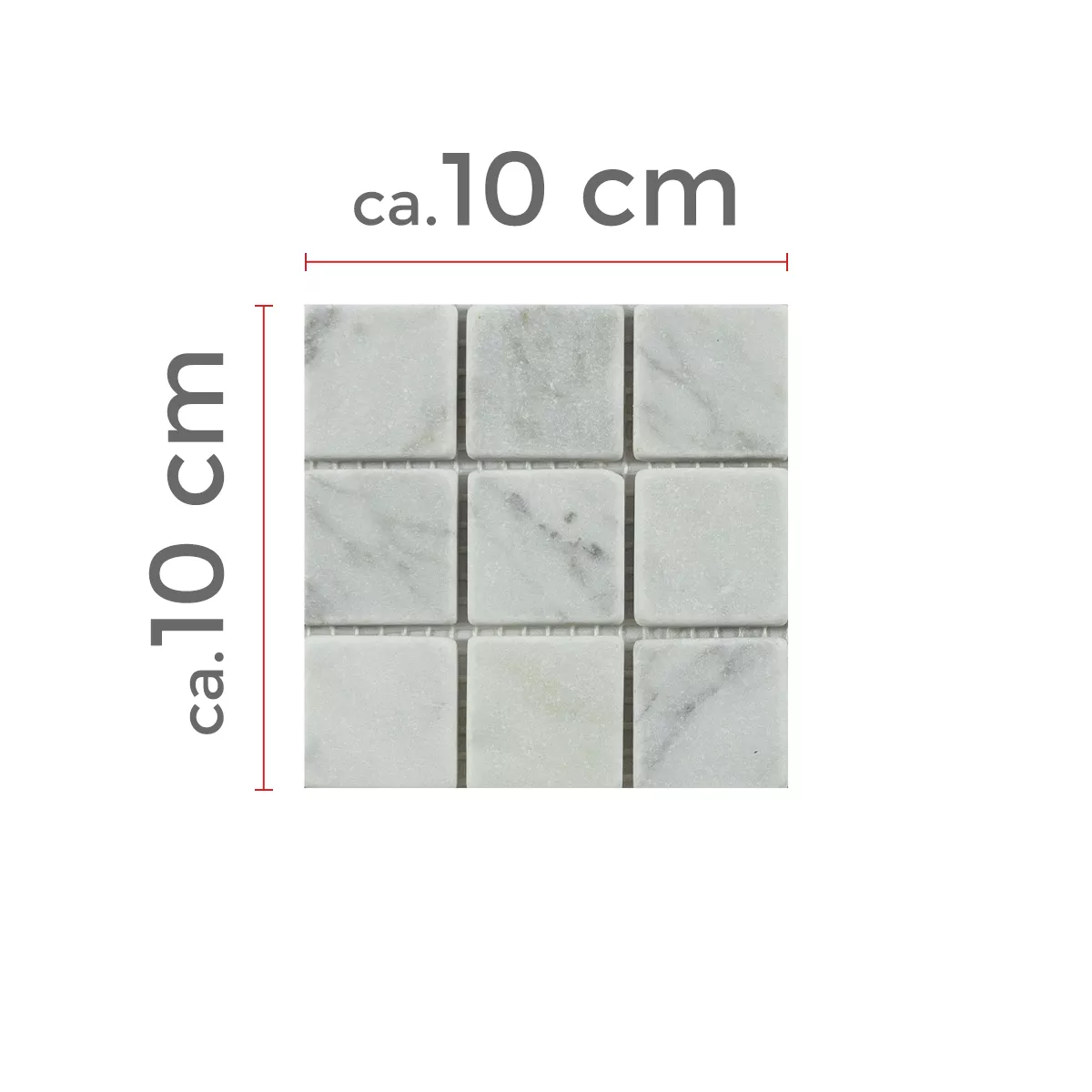 Sample Marmer Natuursteen Mozaïek Tegels Venantius Wit