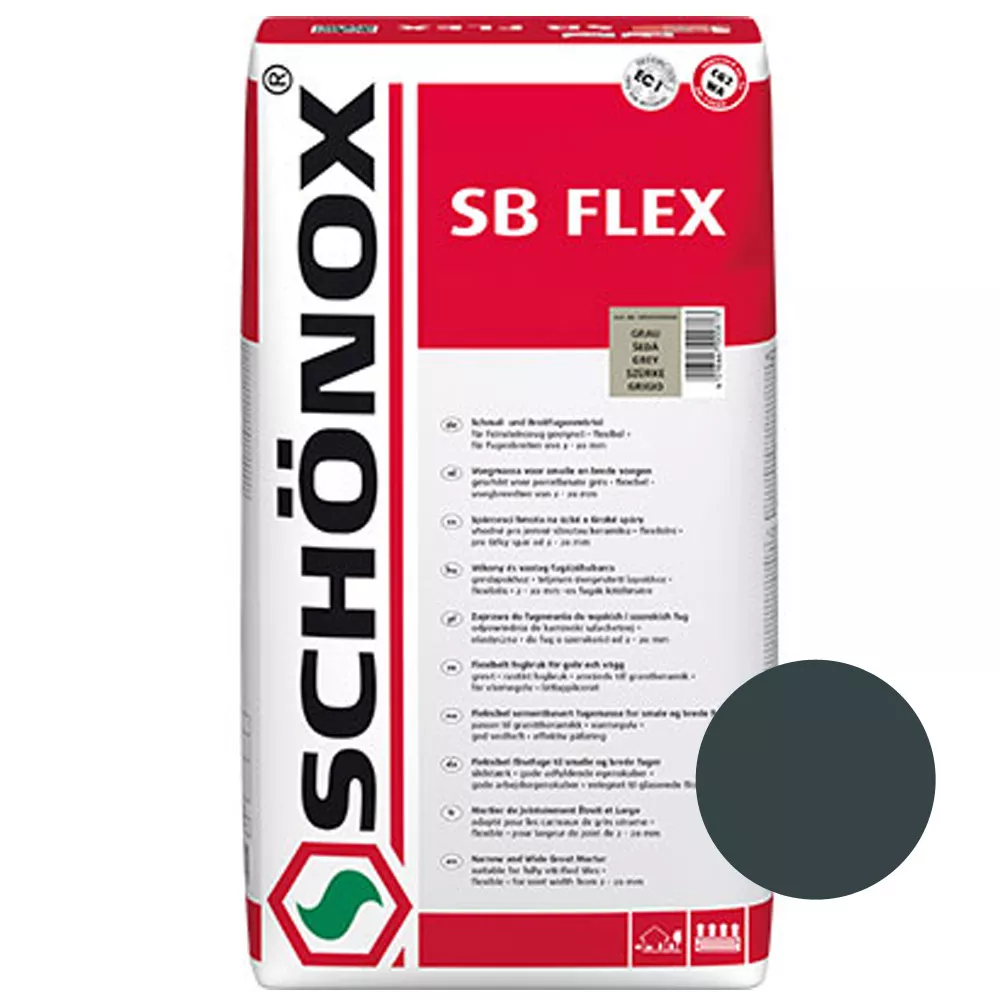 Mortier Schönox SB Flex Anthracite - Joints En Grès Fin Et Grès (15Kg)