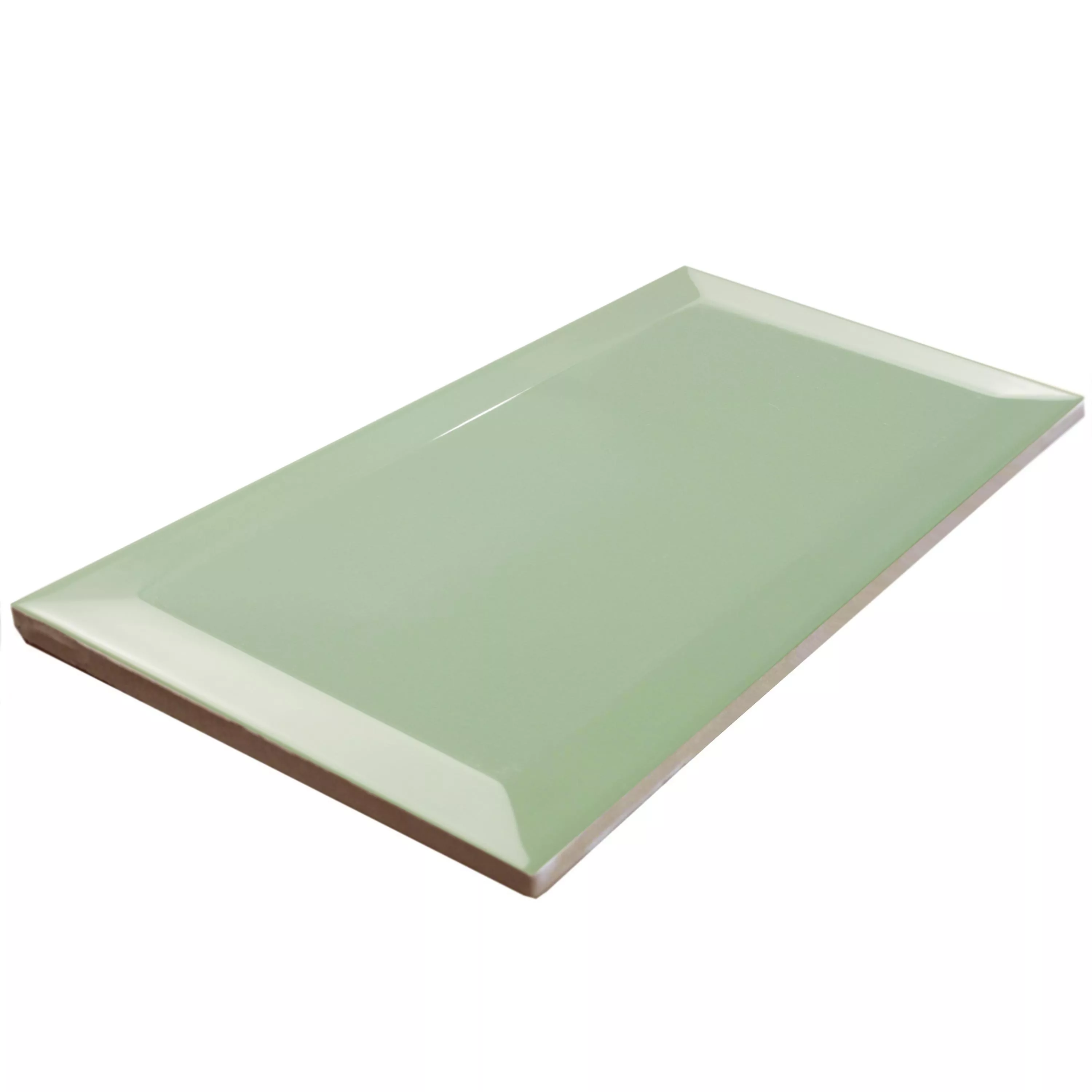 Sample Metro Wandtegels Brasilia Met Facet 7,5x15x0,7cm Verde