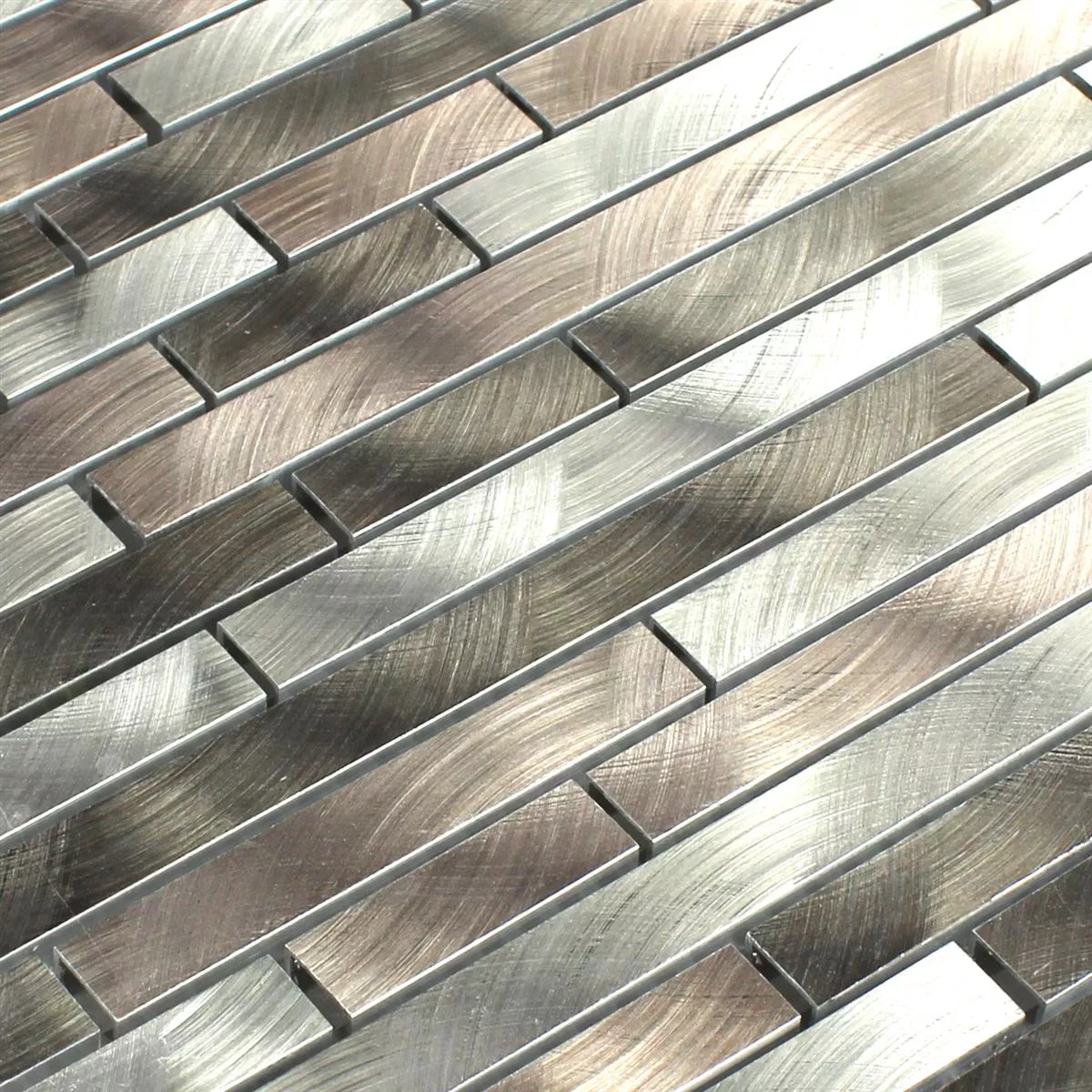 Échantillon Aluminium Metal Mosaïque Sahara Brun Mix