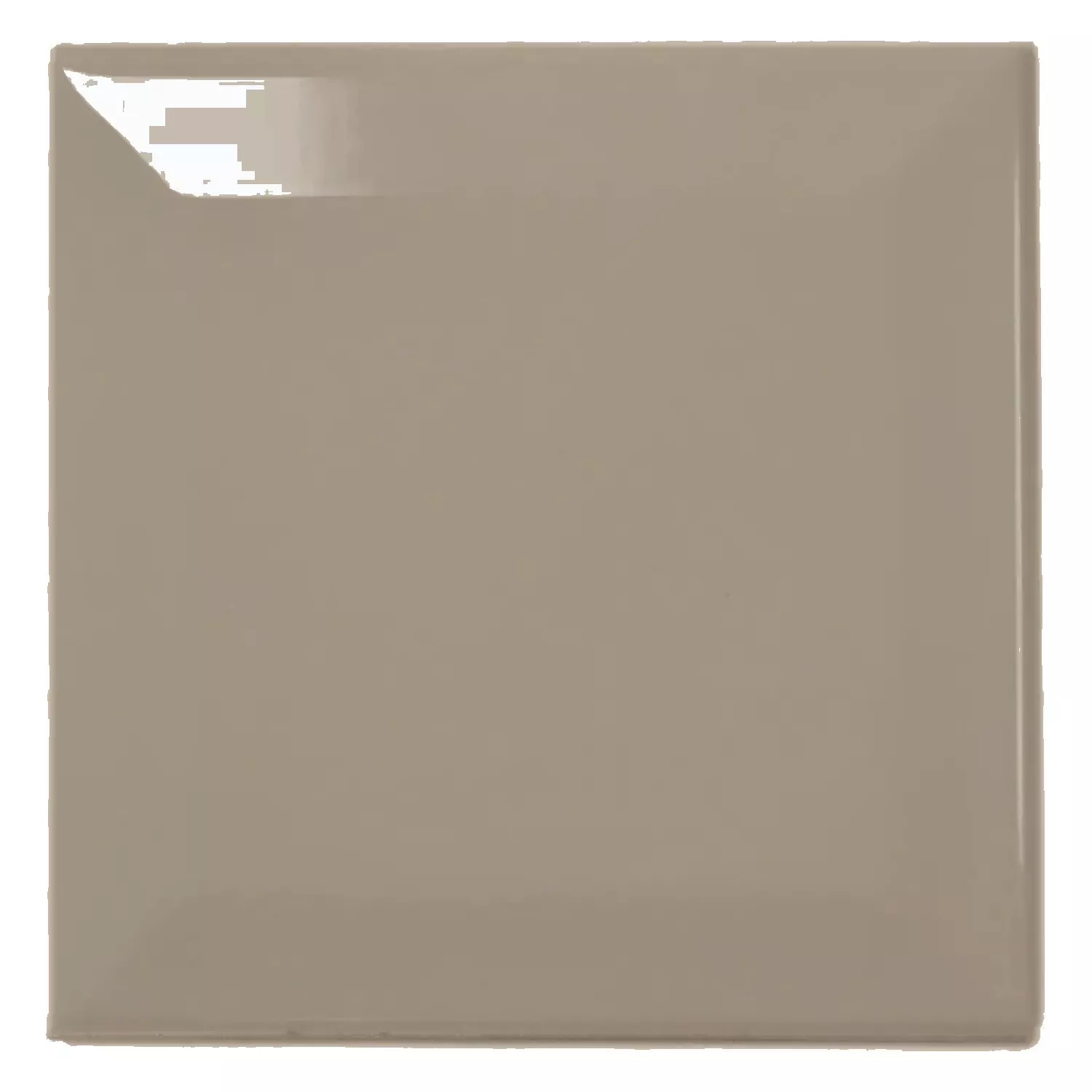 Carrelage métro Brun Brillant 10x10 cm Avec Facette Catarina Mink