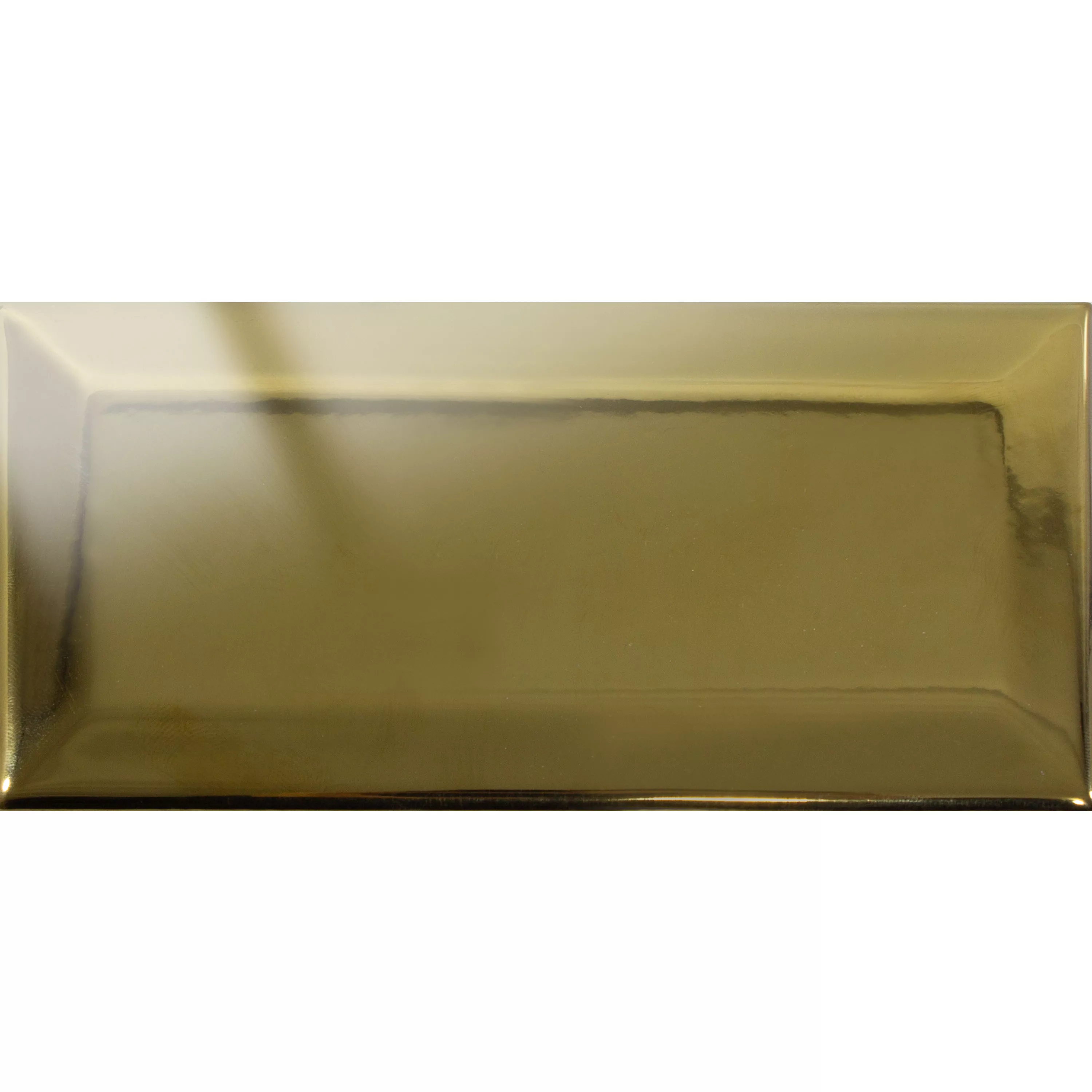 Metro Wandtegels Heliopolis Met Facet Exclusief Goud 7,5x15cm  Metro Wandtegels Heliopolis Met Facet Exclusief Goud 7,5x15cm