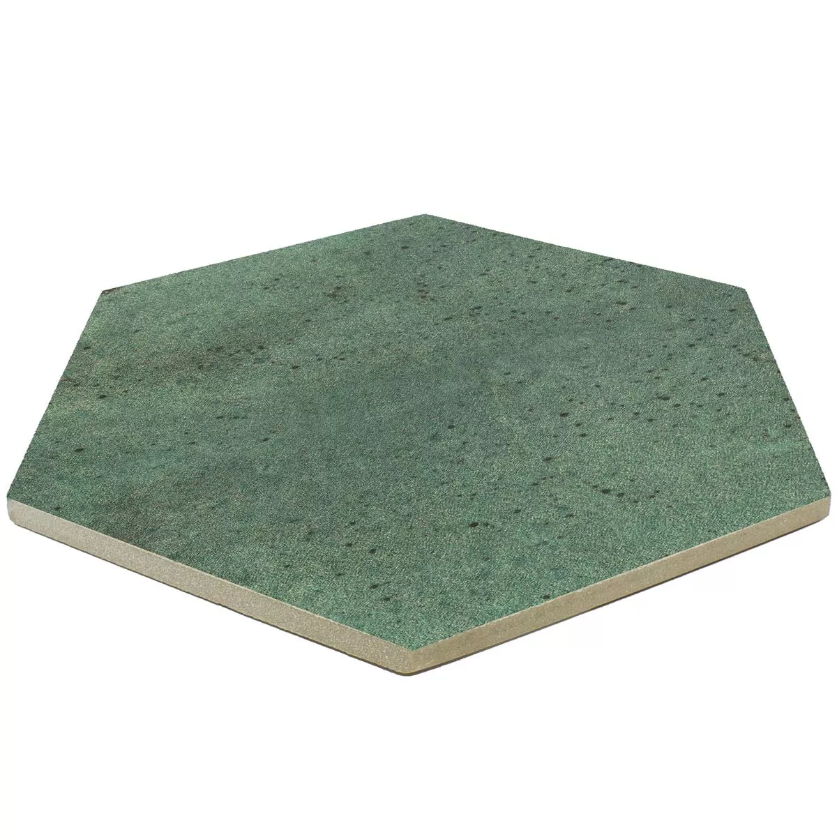 Échantillon Carrelage Sol Et Mur Arosa Mat Hexagone Vert Émeraude 17,3x15cm