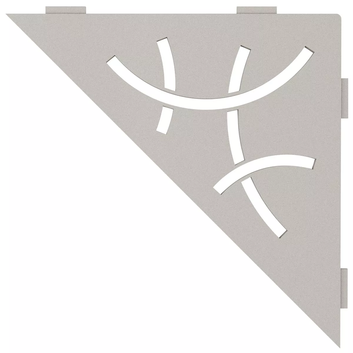Schlüter wandplank driehoek 21x21cm curve beige grijs