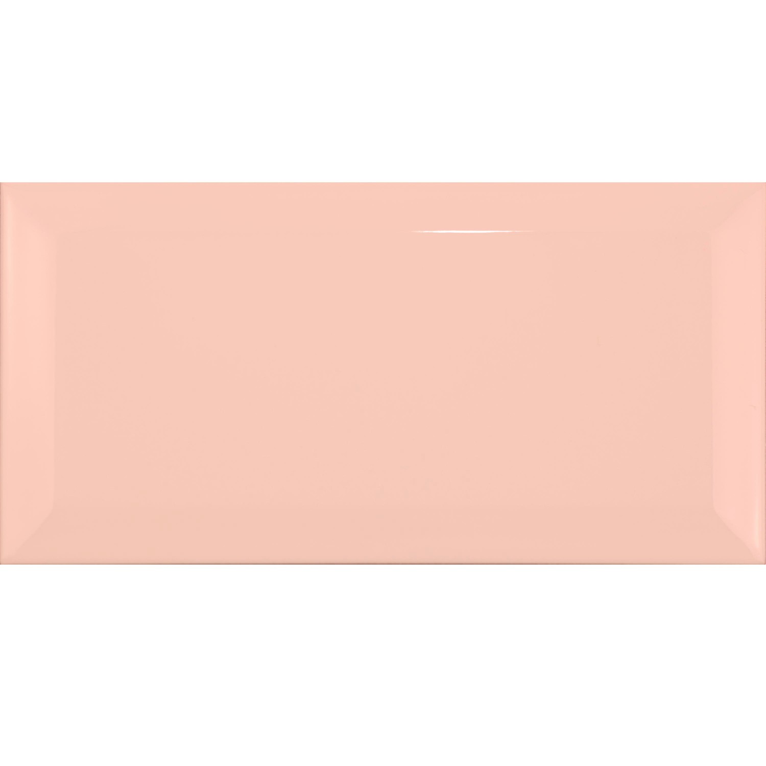 Carrelage métro Orange Brillant 7,5x15 cm Avec Facette Pitcox Salmon