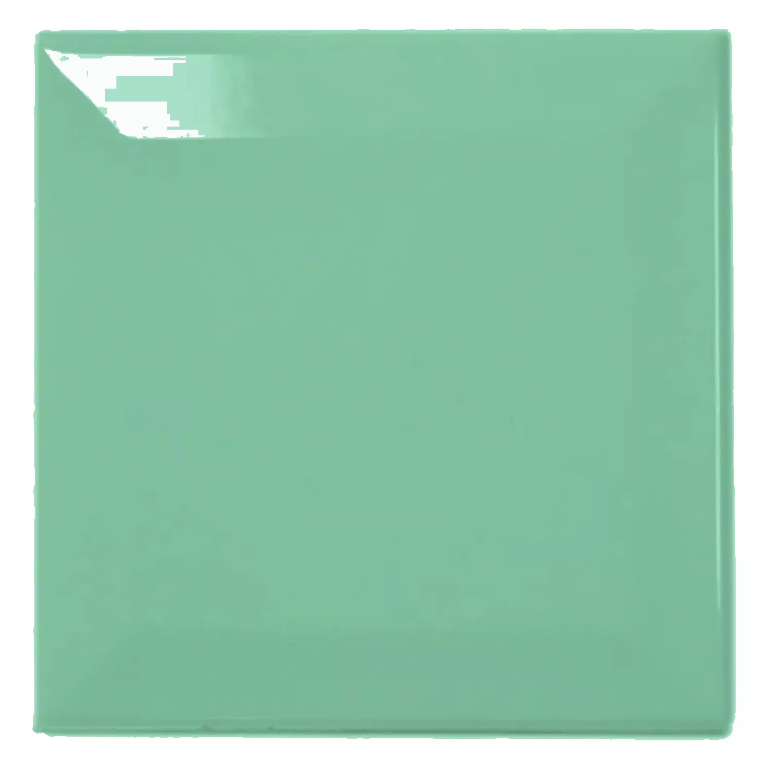 Metro tegel Groen Glanzend 10x10 cm Met Facet Catarina Manzana
