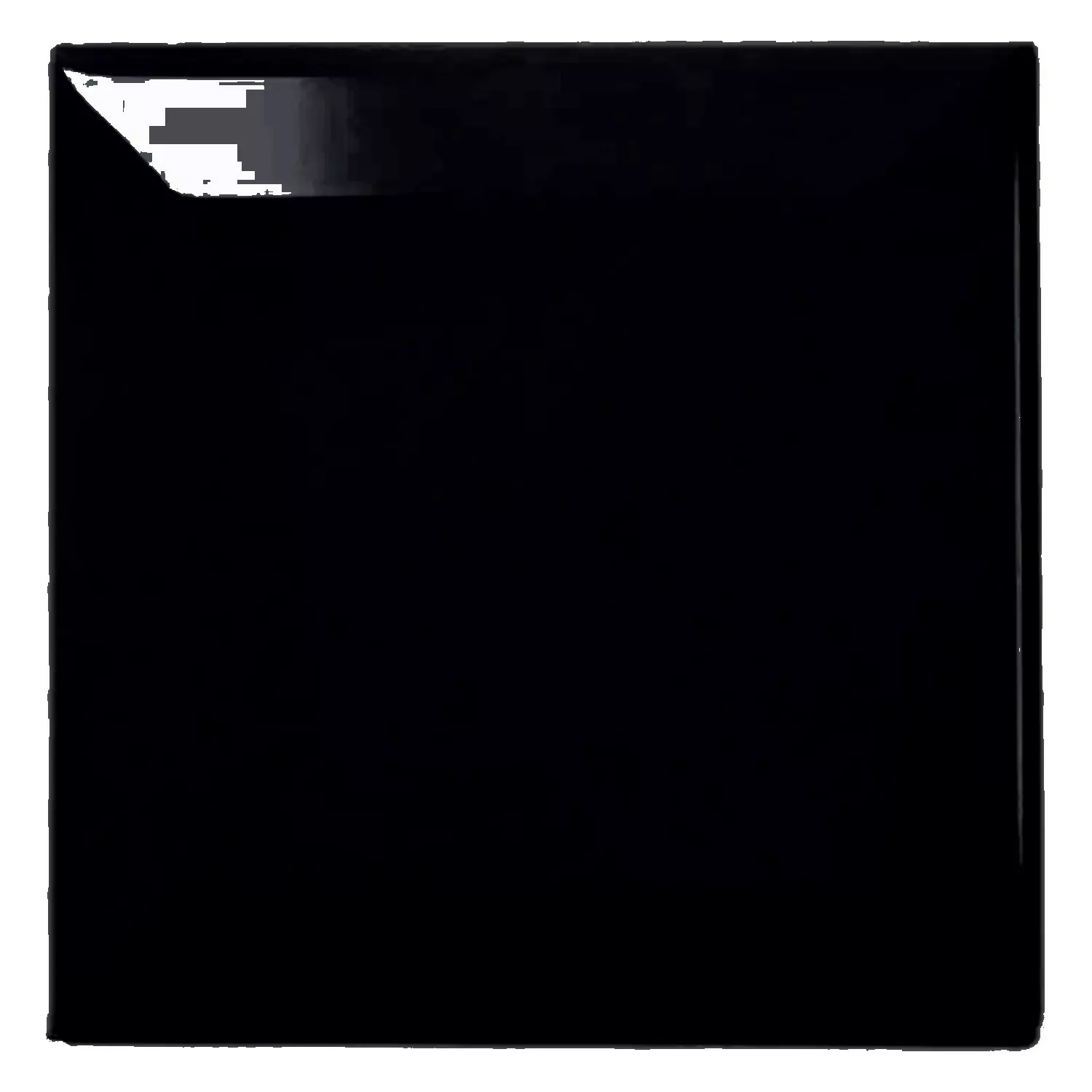 Carrelage métro Noir Brillant 10x10 cm Avec Facette Catarina Negro