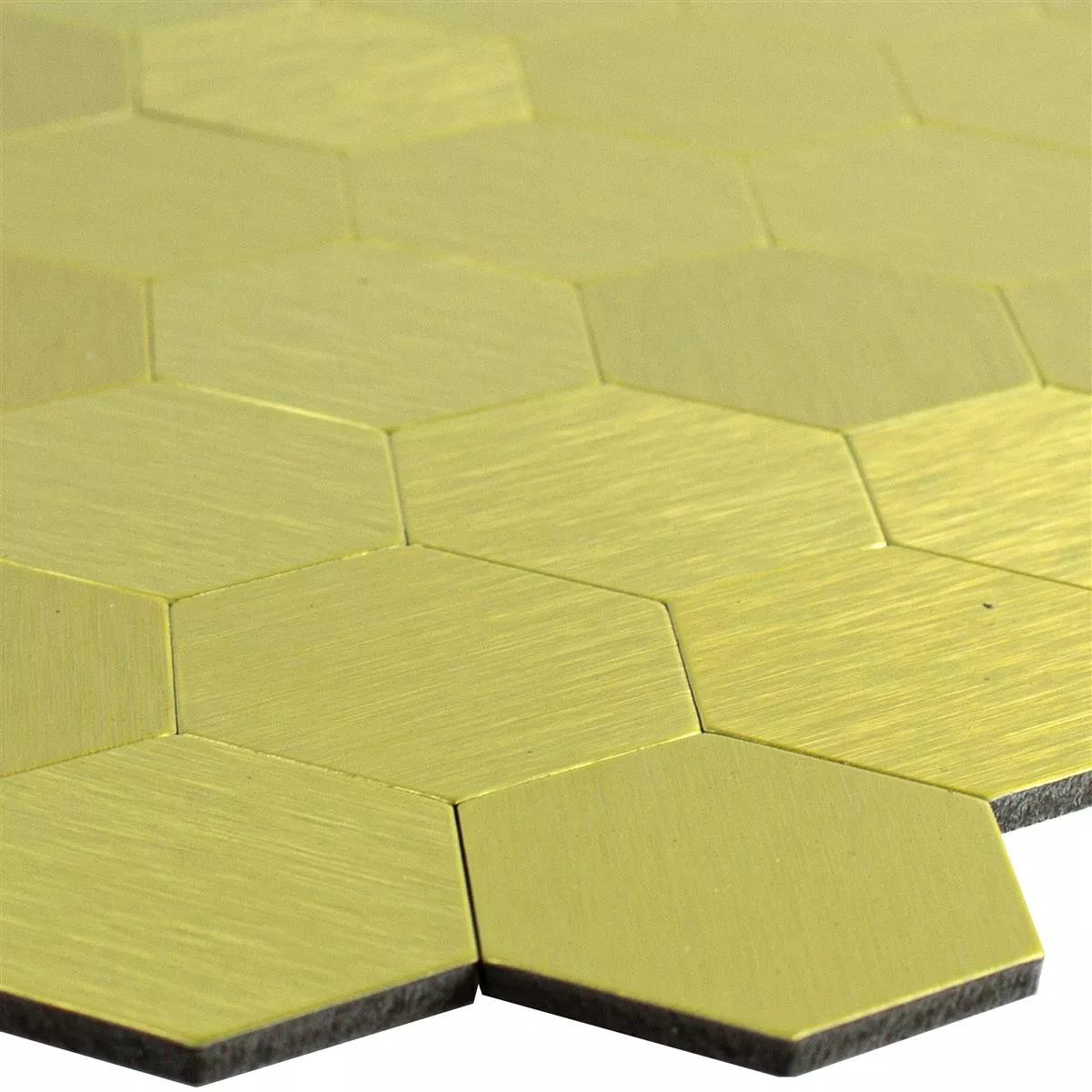 Mosaïque Carrelage Métal Auto Adhésif Vryburg Or Hexagone Mosaïque Carrelage Métal Auto Adhésif Vryburg Or Hexagone