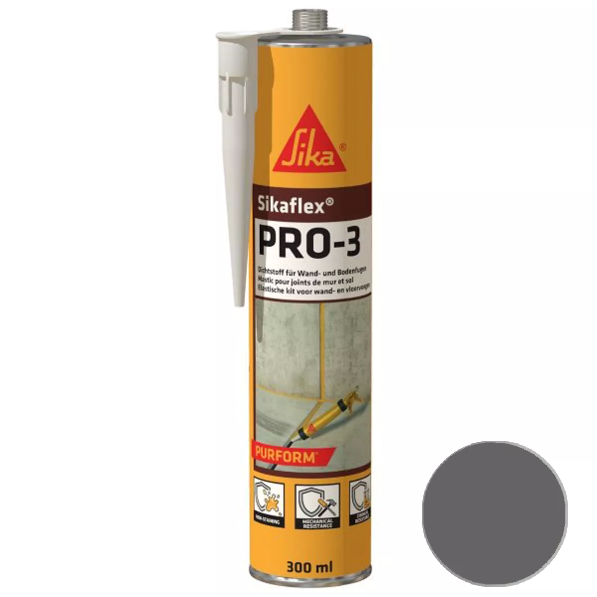 Mastic de joint Sikaflex Pro-3 Purform gris béton 300 ml