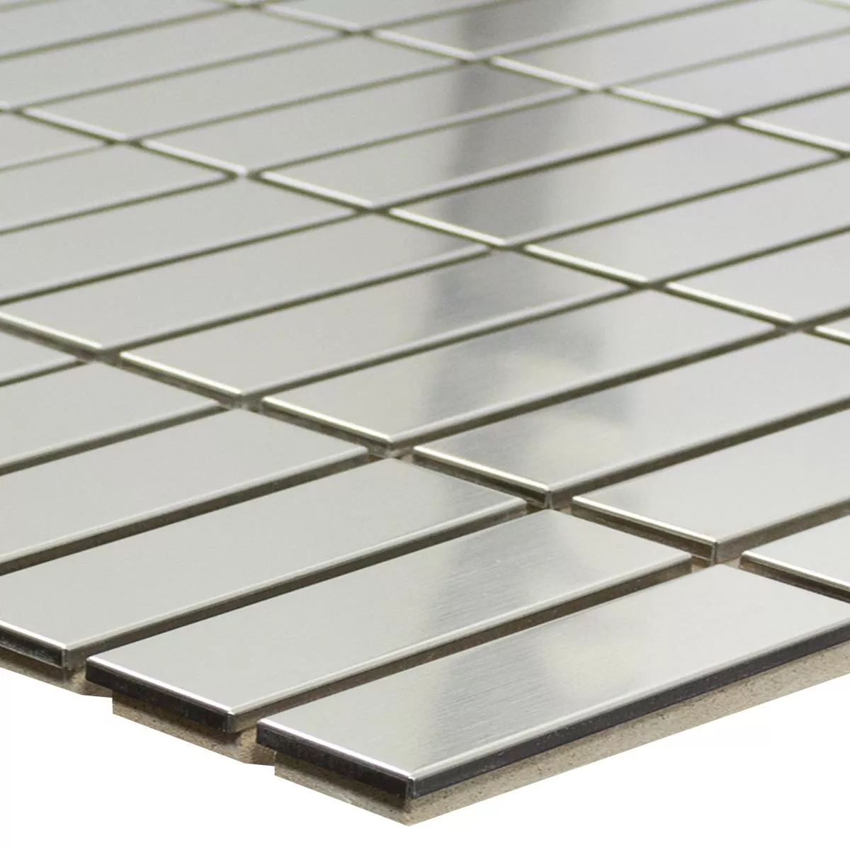 Mosaïque Carrelage Acier Inoxydable Brossé Silvernova Bâtonnet