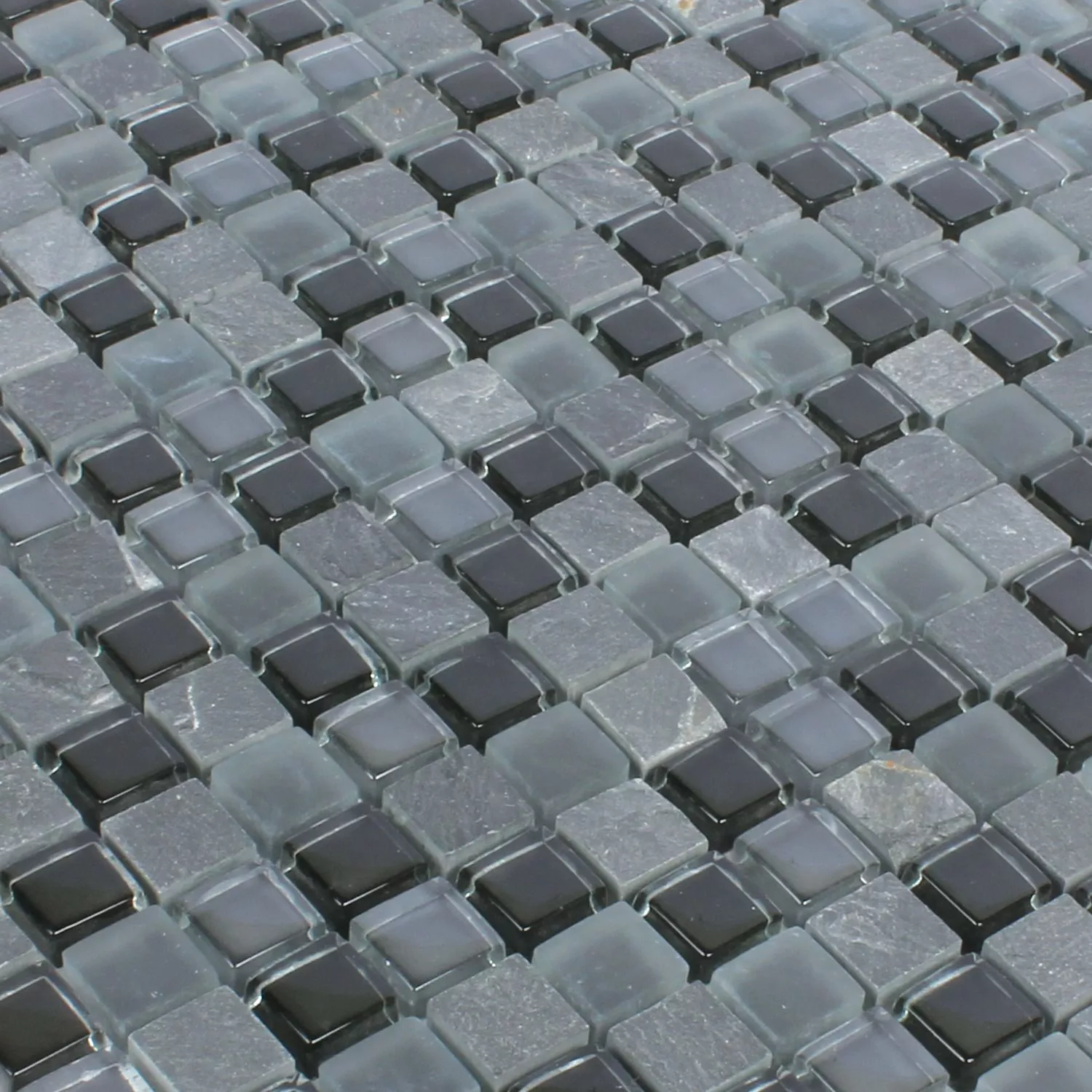Sample Mozaïektegel Marmer Java Glasmix Apollo Zwart 