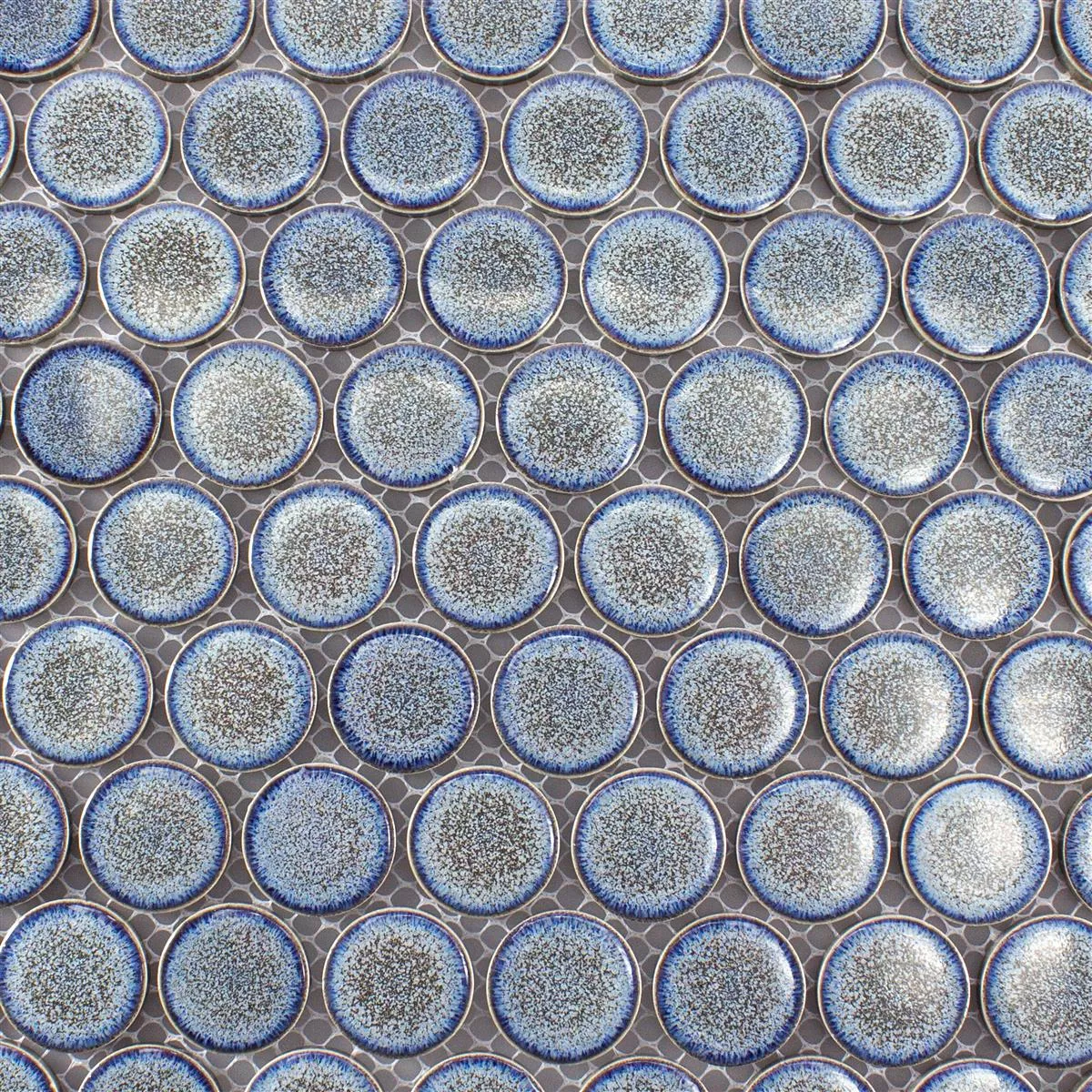 Échantillon Céramique Bouton Mosaïque Carrelage Mission Bleu Gris