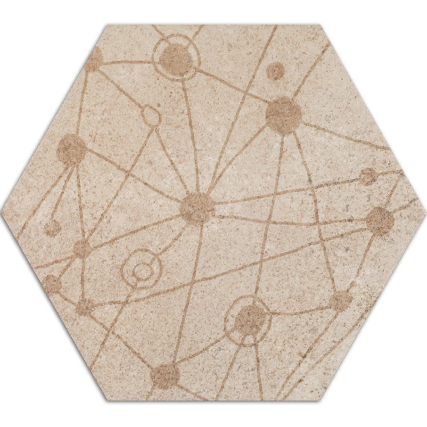 Sample Cement Tegels Optiek Decor Hexagon Atlanta Beige