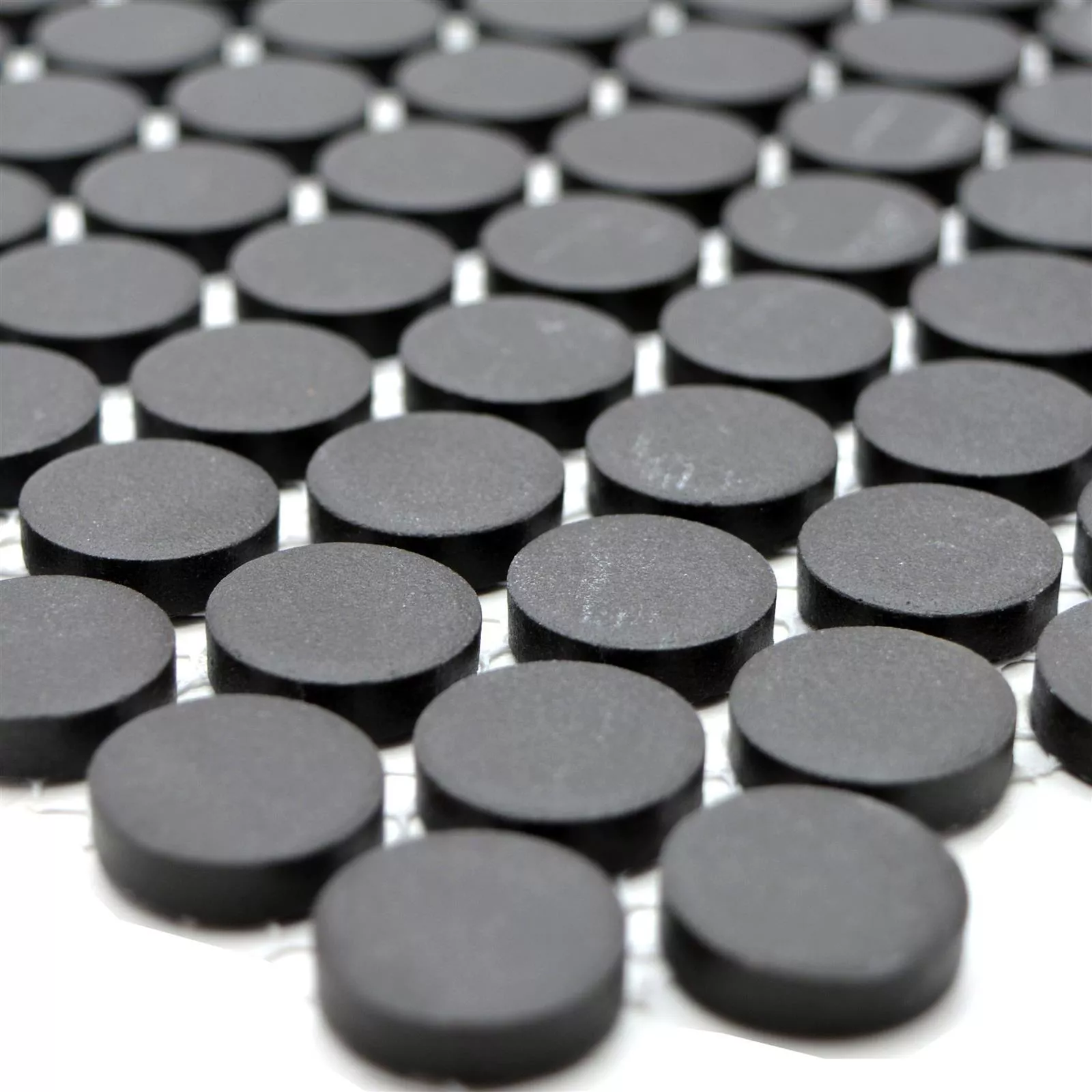 Céramique Mosaïque Carrelage Bouton Radoslov Non Émaillé Noir Céramique Mosaïque Carrelage Bouton Radoslov Non Émaillé Noir