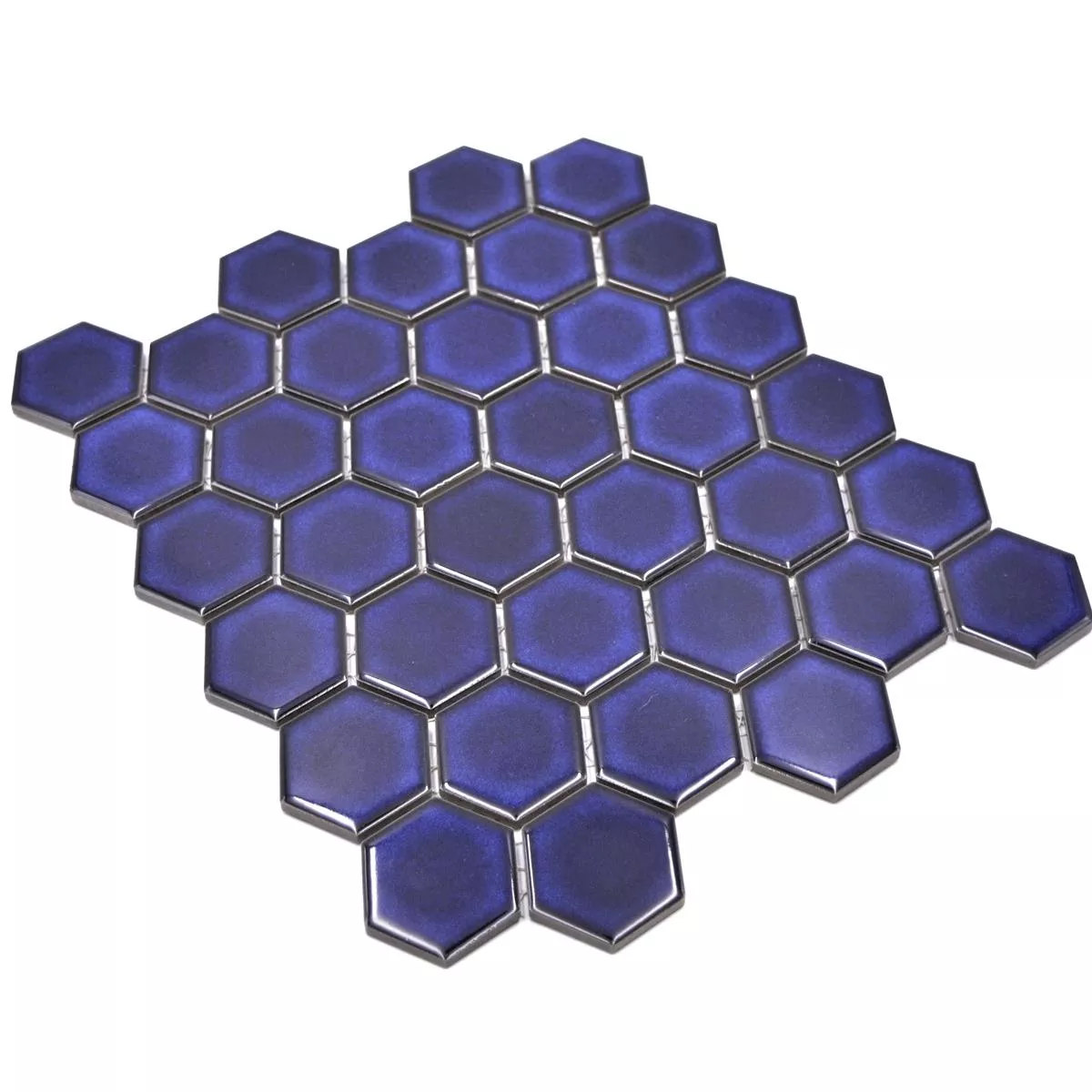 Keramiek Mozaïek Salomon Hexagon Kobalt Blauw H51