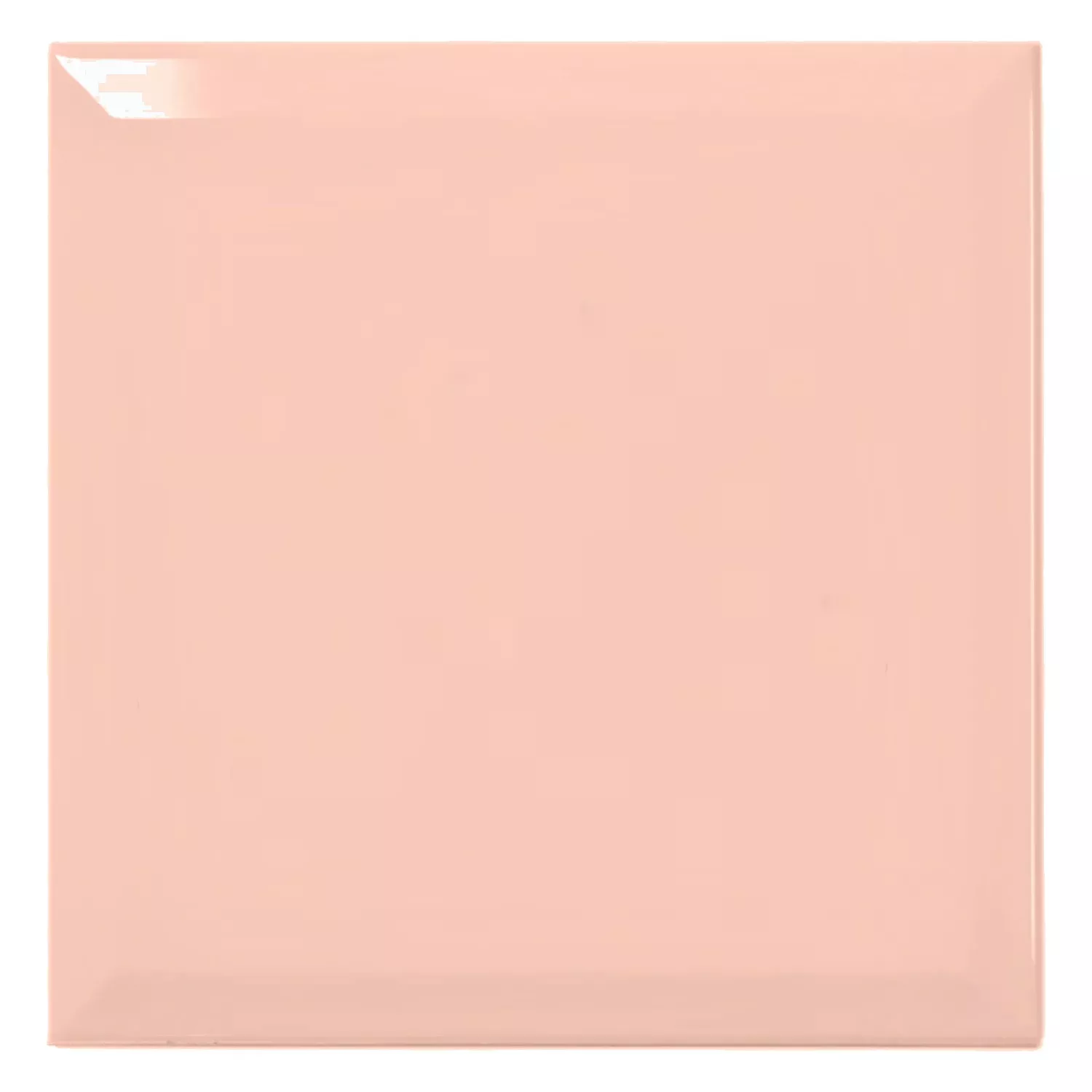 Carrelage métro Orange Brillant 20x20 cm Avec Facette Freetown Salmon