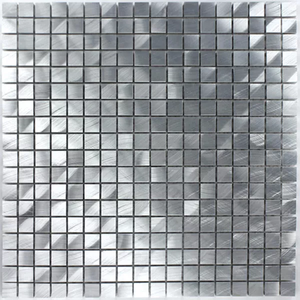 Mosaïque Aluminium Mono Argent 15x15x8mm