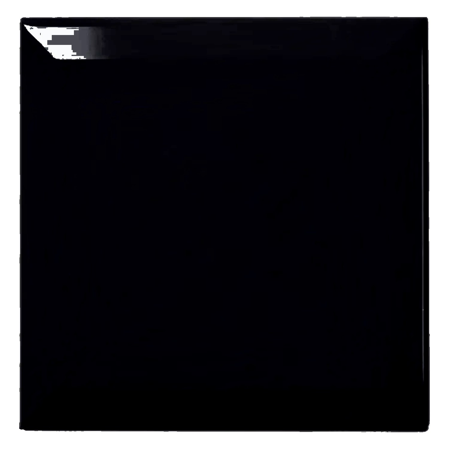 Carrelage métro Noir Brillant 15x15 cm Avec Facette Eris Negro