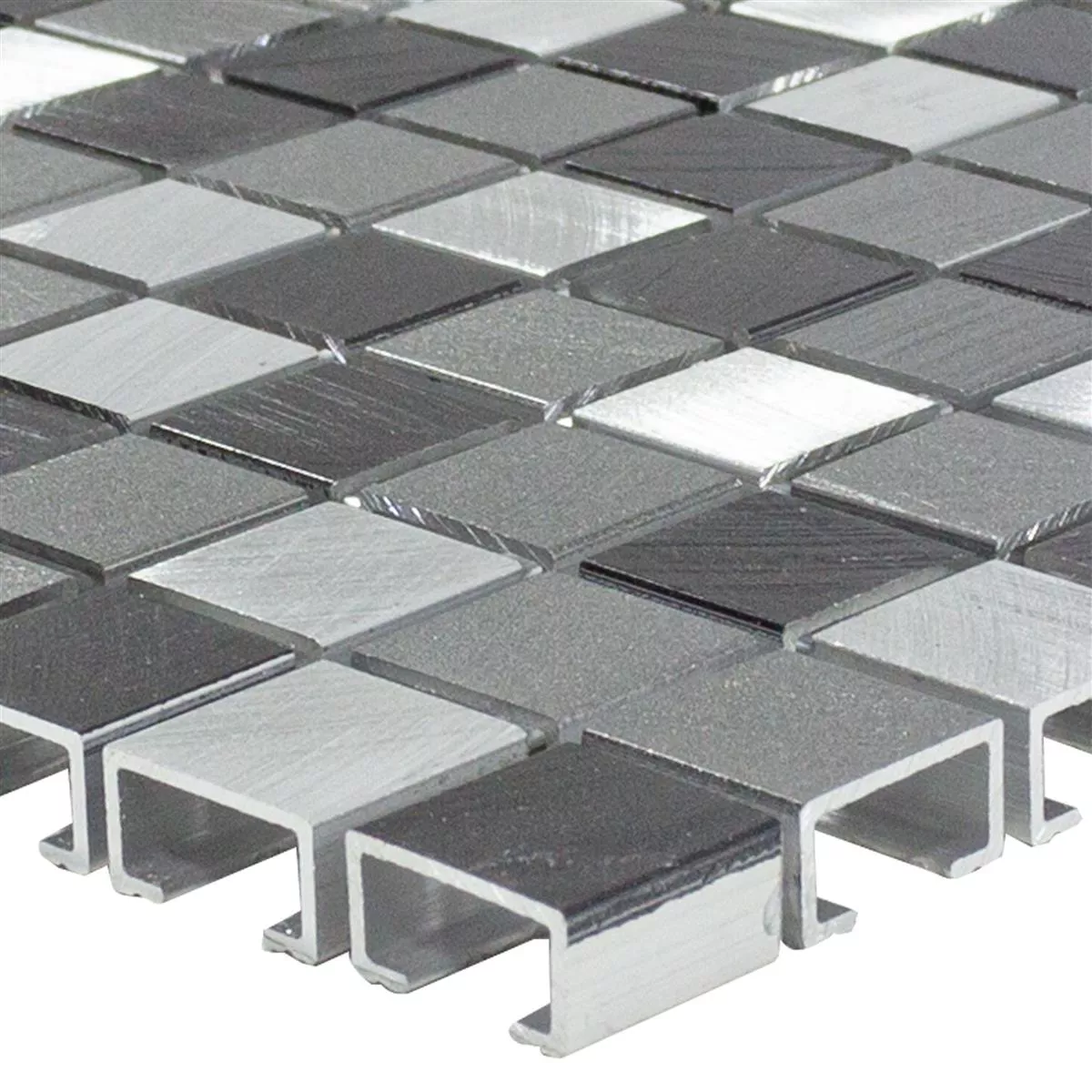 Aluminium Métal Mosaïque Carrelage Montezuma Gris Argent Mix Aluminium Métal Mosaïque Carrelage Montezuma Gris Argent Mix