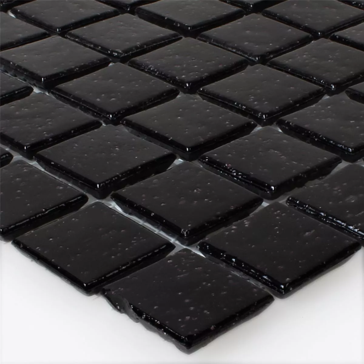 Mozaïektegel Glas Zwart Uni 20x20x4mm Mozaïektegel Glas Zwart Uni 20x20x4mm