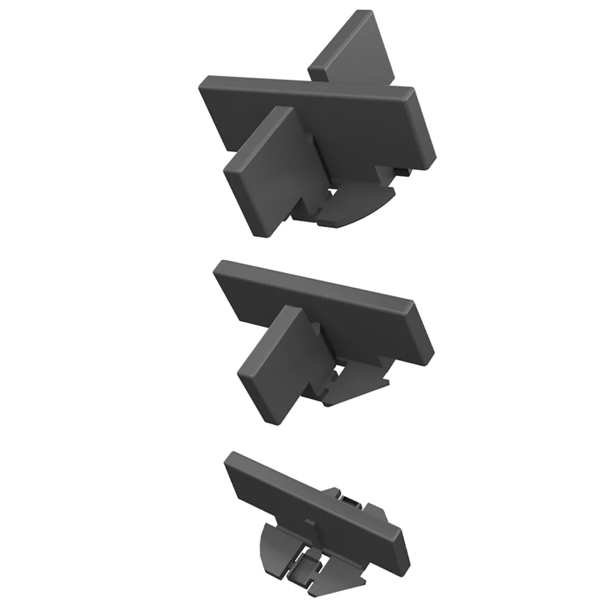 Scharnierkruis voor aluminium rail 4mm zwart 500 stuks Scharnierkruis voor aluminium rail 4mm zwart 500 stuks