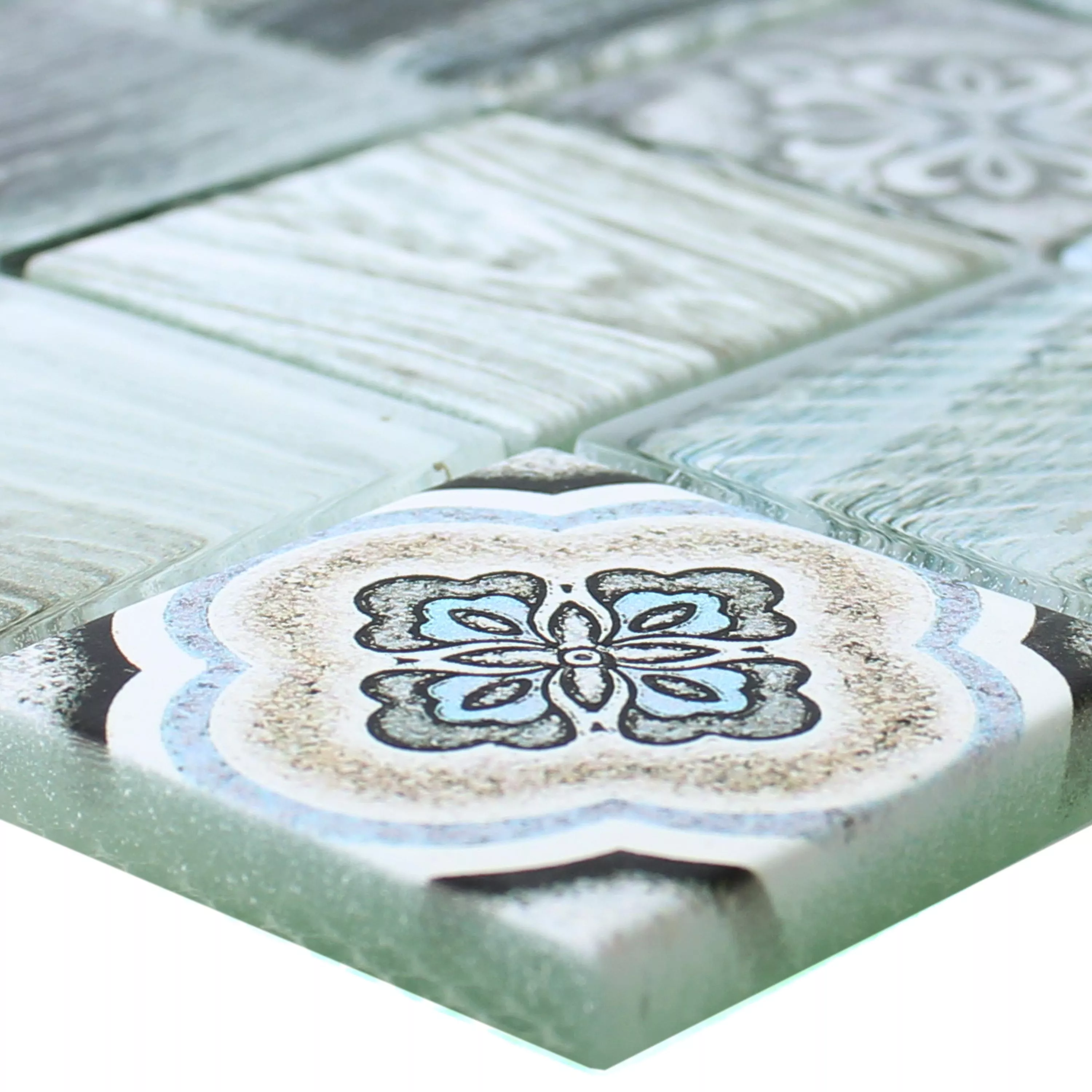 Glasmozaïek Tegels Houtlook Makarska Lichtblauw Glasmozaïek Tegels Houtlook Makarska Lichtblauw