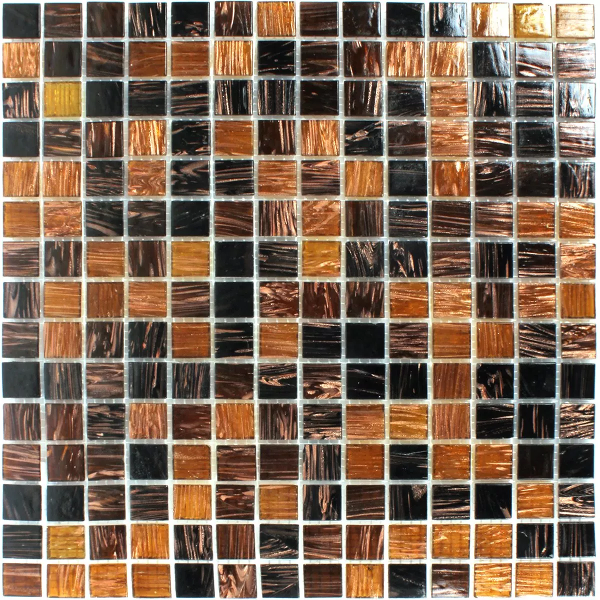 Échantillon Mosaïque Verre Orstar Brun Mix