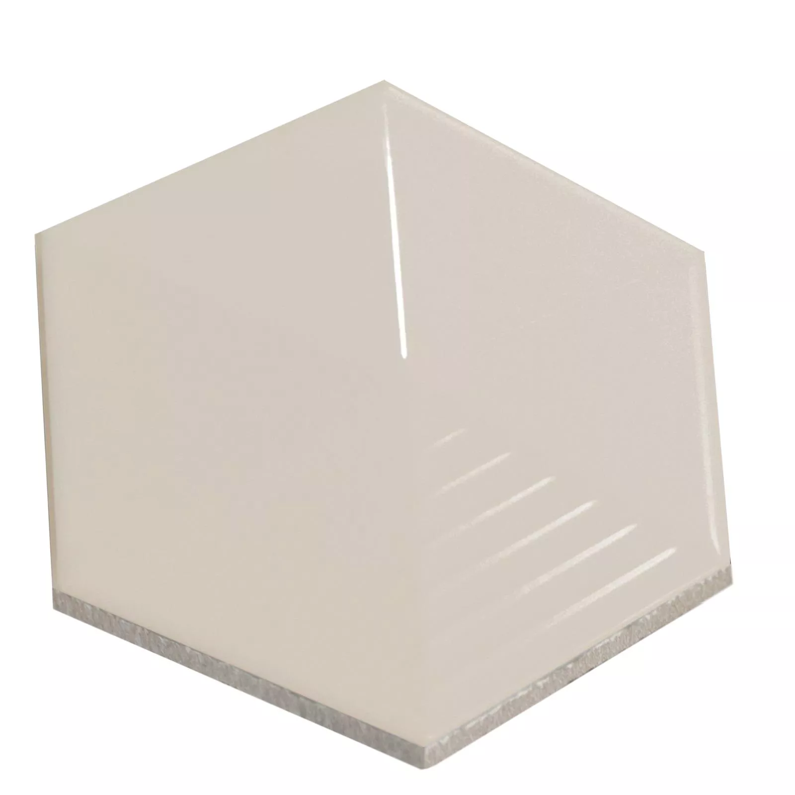 Carrelage Mural Rockford 3D Hexagone 12,4x10,7cm Crème