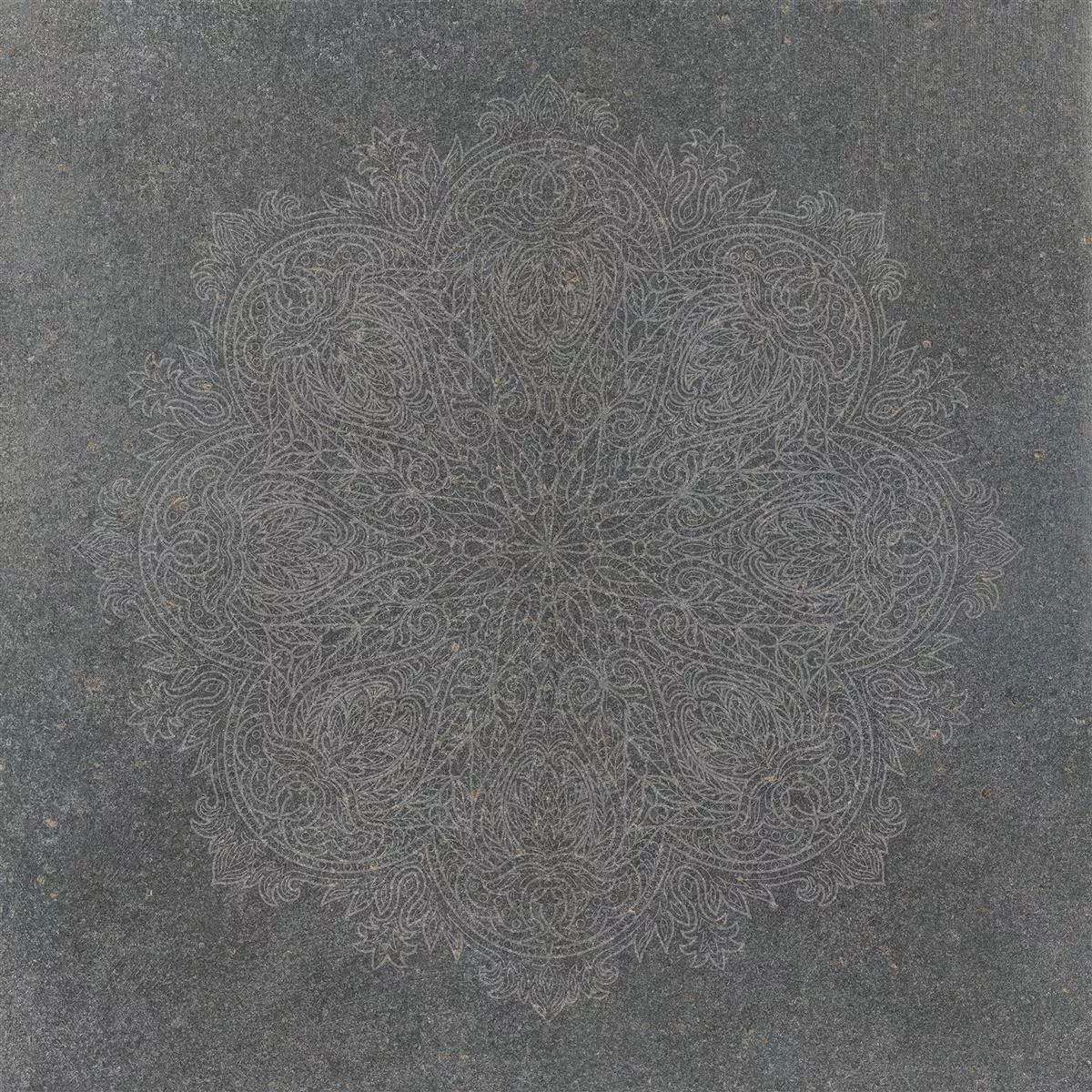 Vloertegels Steen Optiek Horizon Antraciet Decor Mandala Vloertegels Steen Optiek Horizon Antraciet Decor Mandala