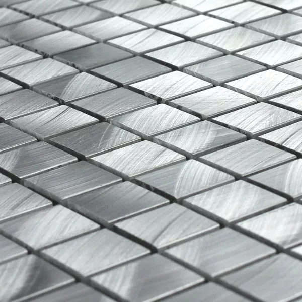 Sample Mozaïektegel Aluminium Mono Zilver 