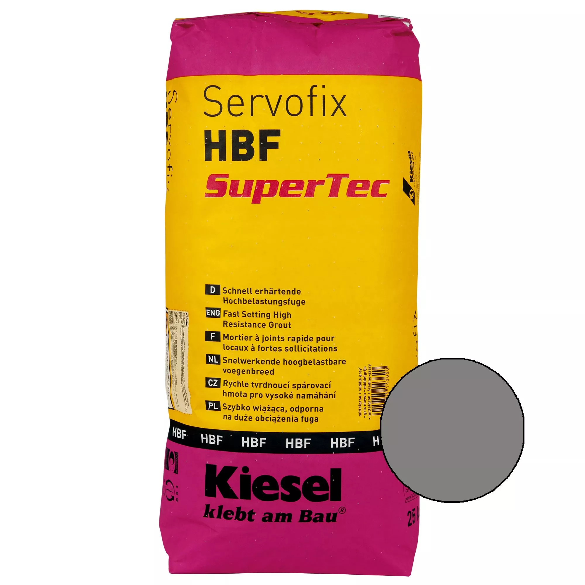 Kiesel Servofix HBF SuperTec Medium Grijs 25KG Kiesel Servofix HBF SuperTec Medium Grijs 25KG