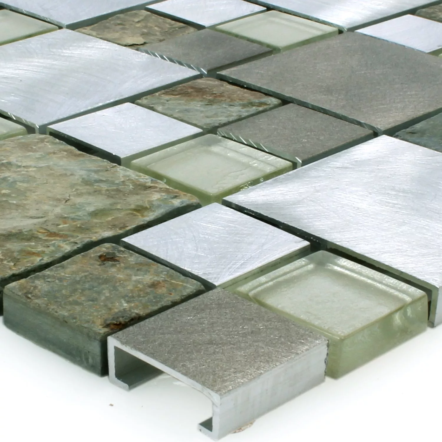 Mozaïektegel Natuursteen Glas Aluminium Banzai