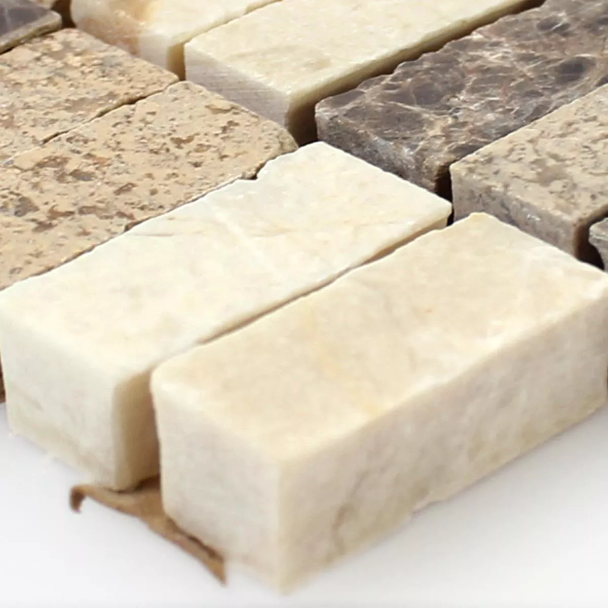 Sample Mozaïektegels Zoltan Beige Crema Emperador Brick