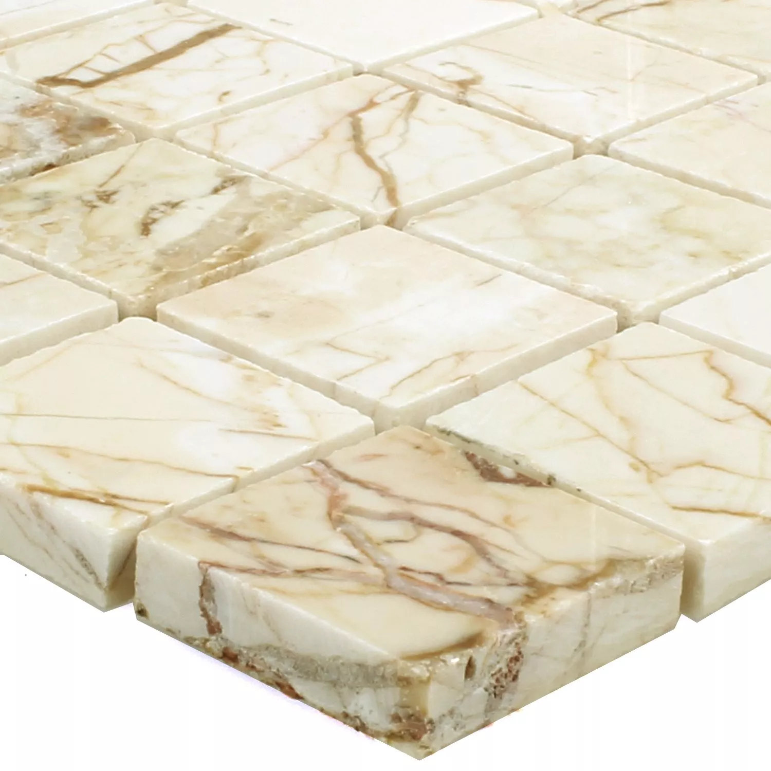 Mosaïque Pierre Naturelle Marbré Oren Cream Poli
